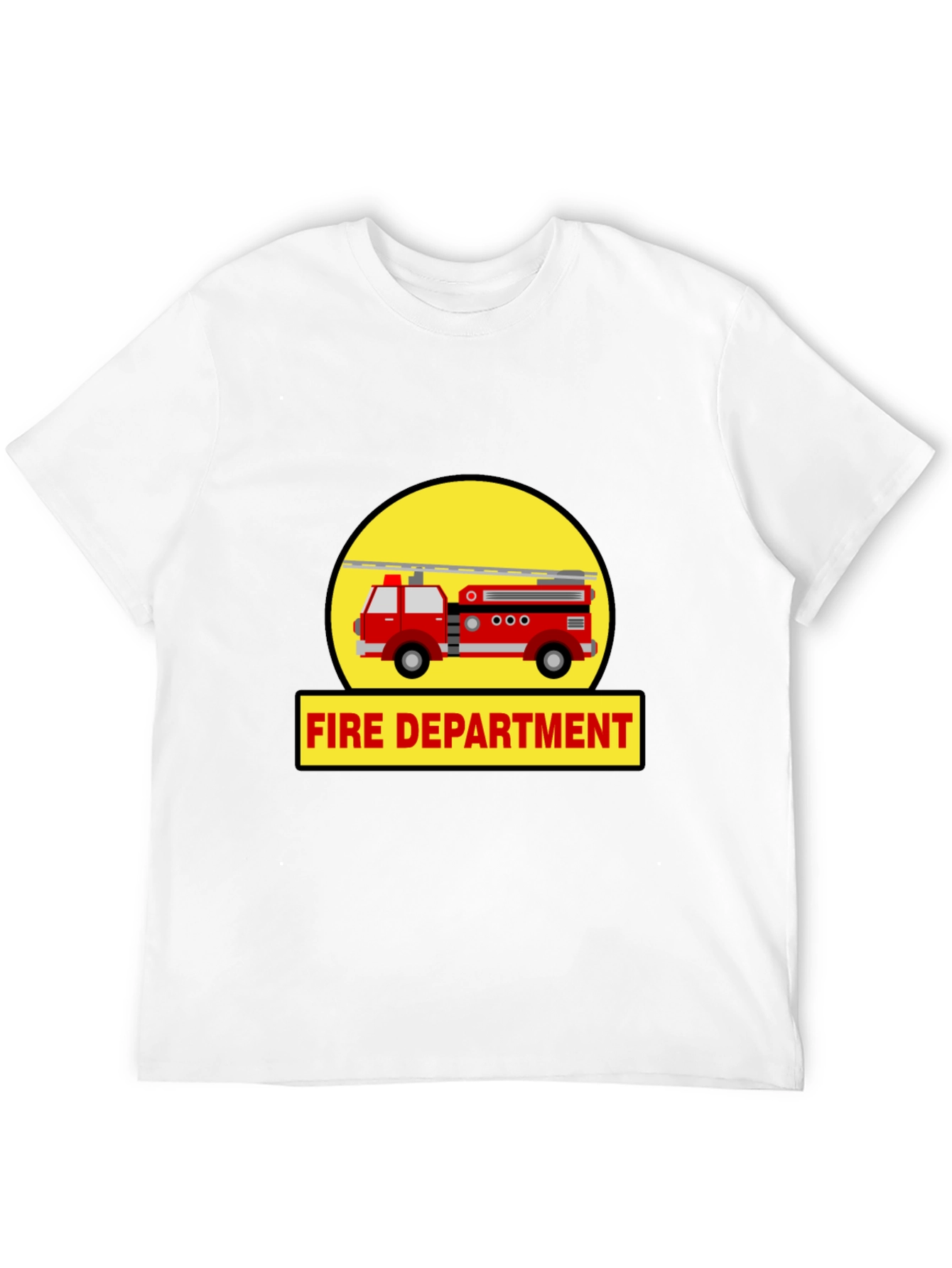 Black Fire Department Truck Graphic Tee view 12