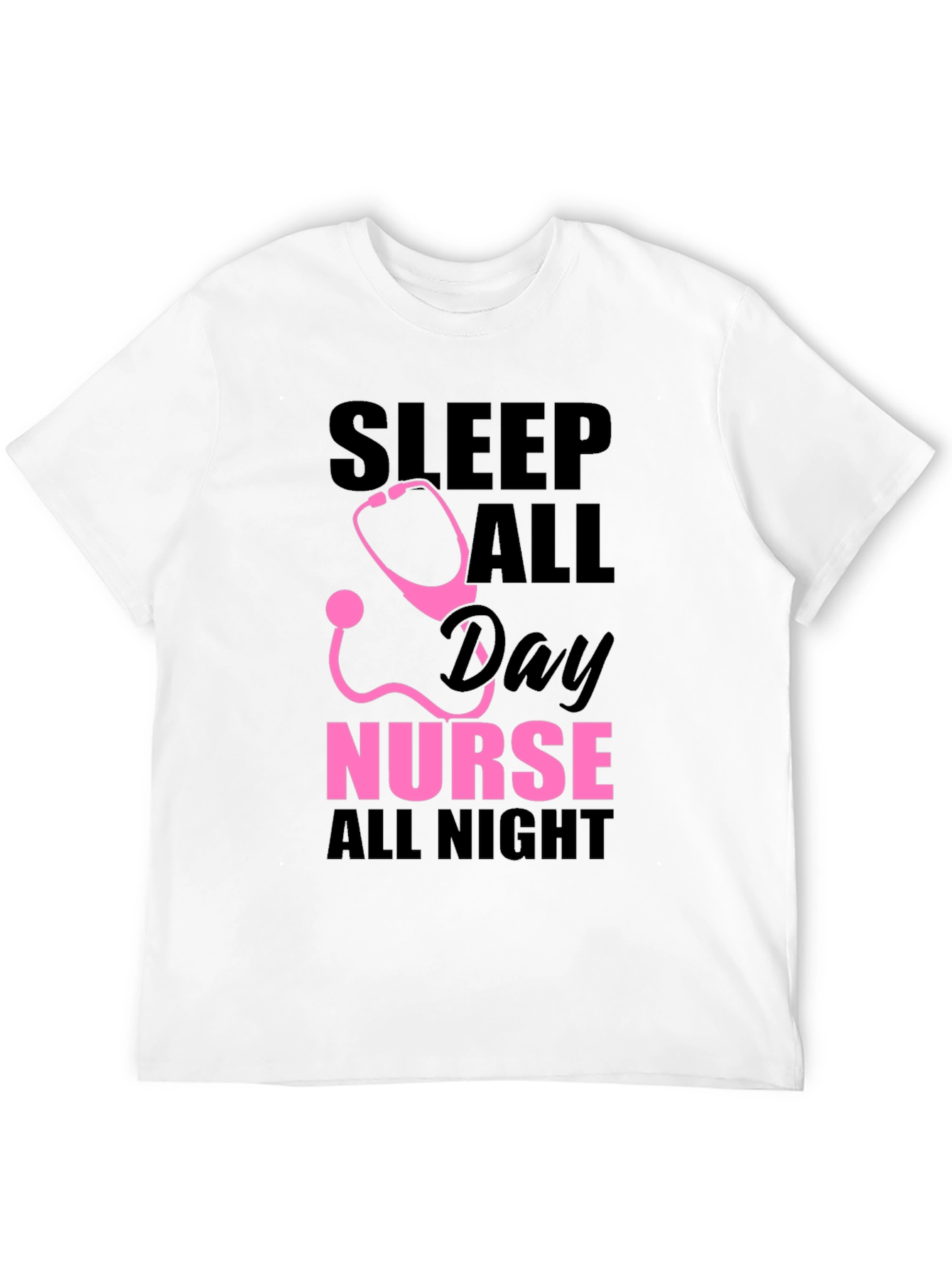 Black Nurse Sleep All Day T-Shirt view 12