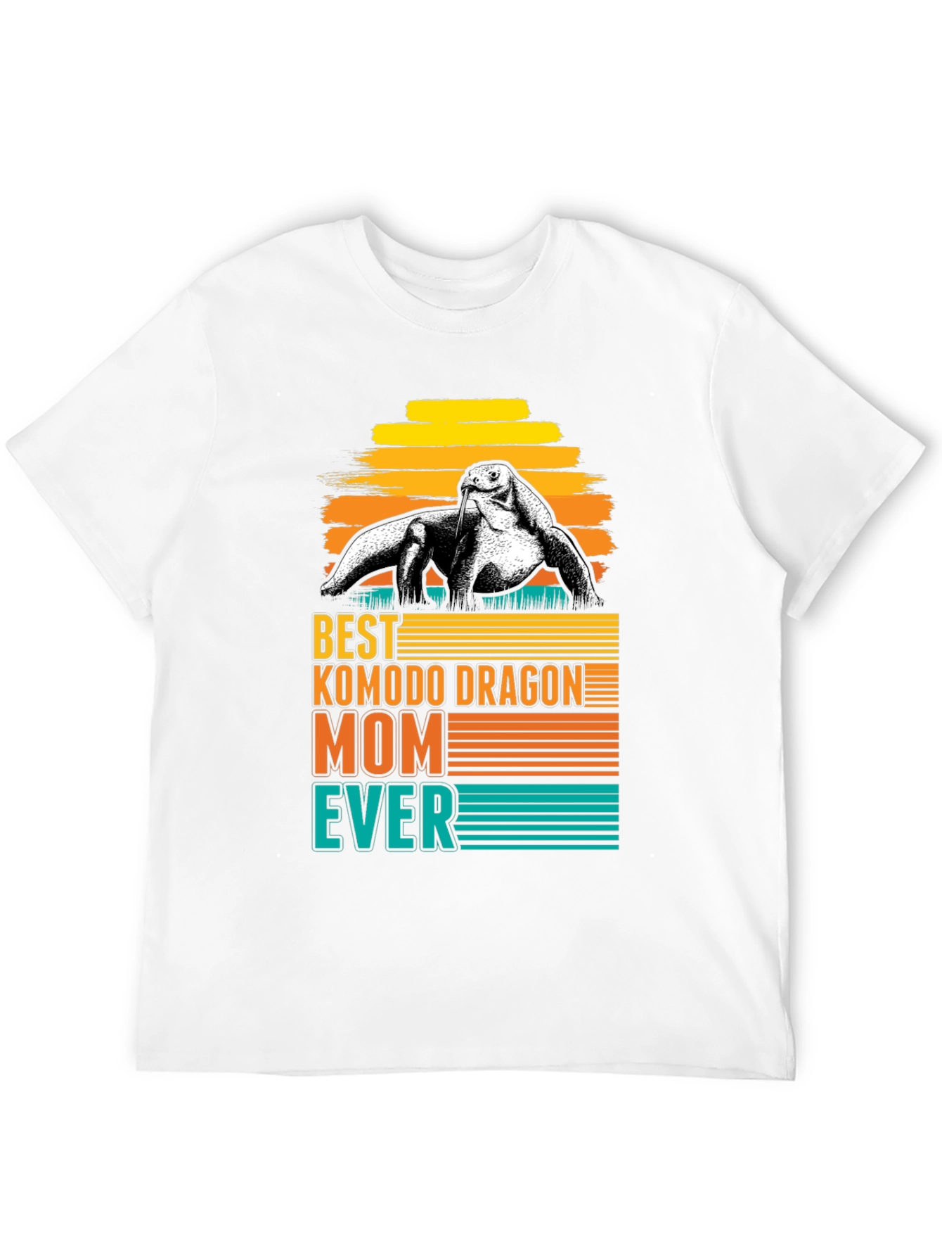 Black Komodo Dragon Mom Ever T-Shirt - Retro Style view 12