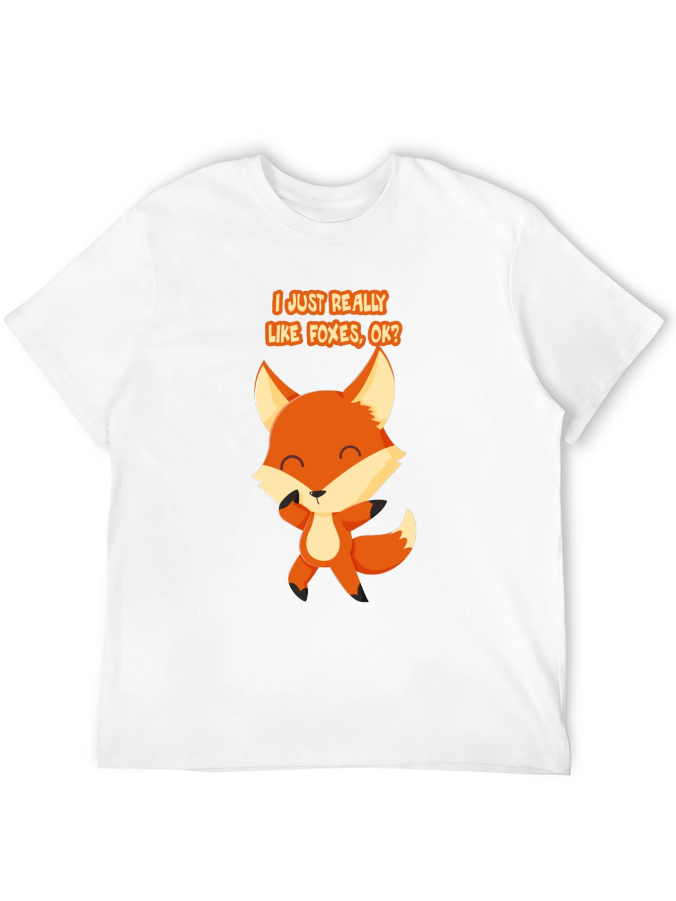 Black Fox Lover T-Shirt - "I Just Really Like Foxes, OK?" view 12