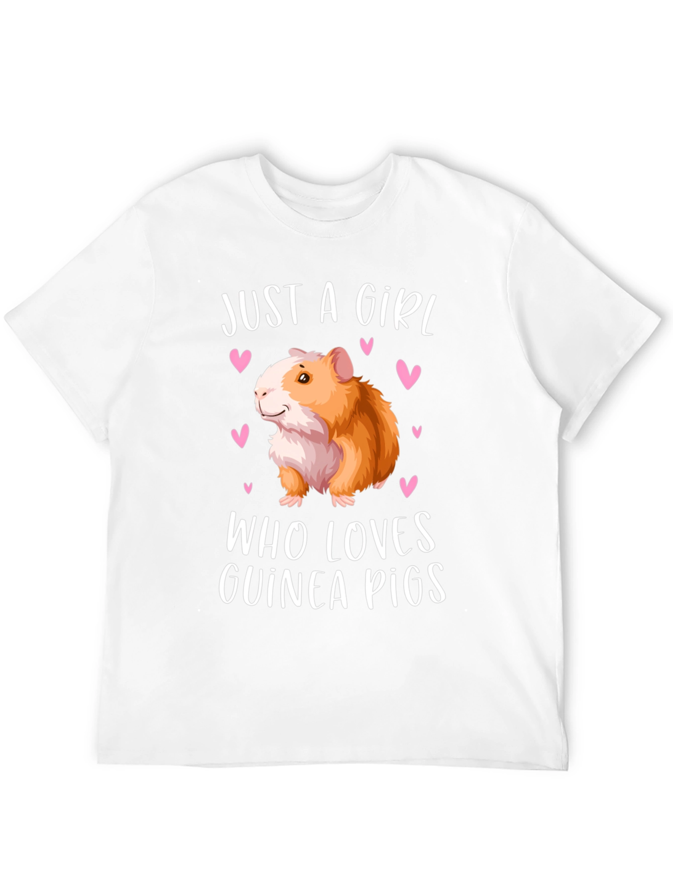 Black Just a Girl Who Loves Guinea Pigs T-Shirt view 12