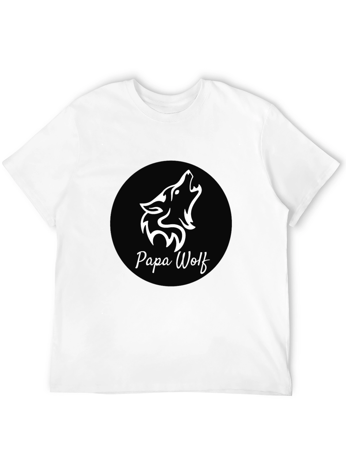 Black Papa Wolf Black T-Shirt - Graphic Design view 12