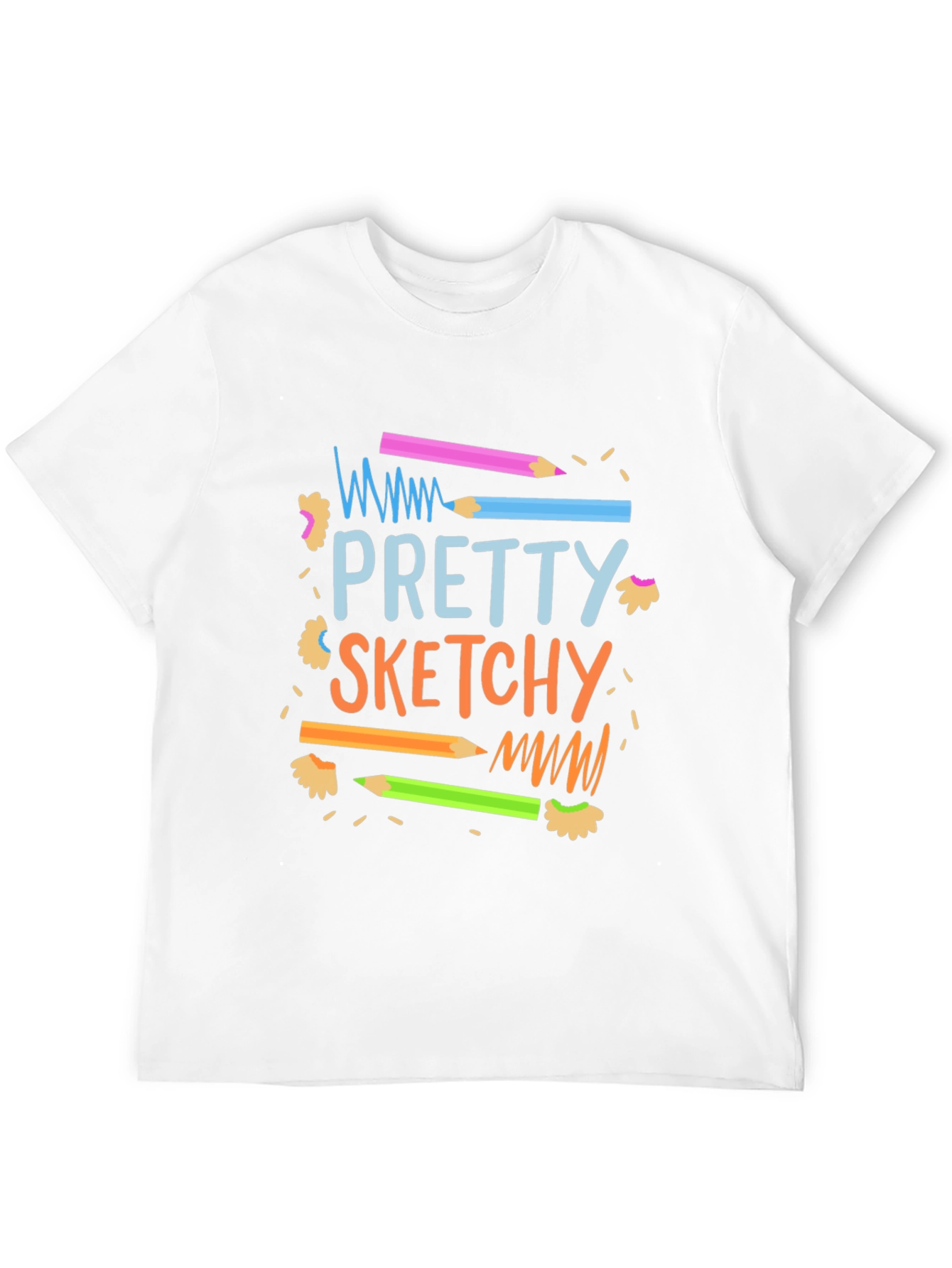 Black Pretty Sketchy Graphic T-Shirt - Unisex view 12
