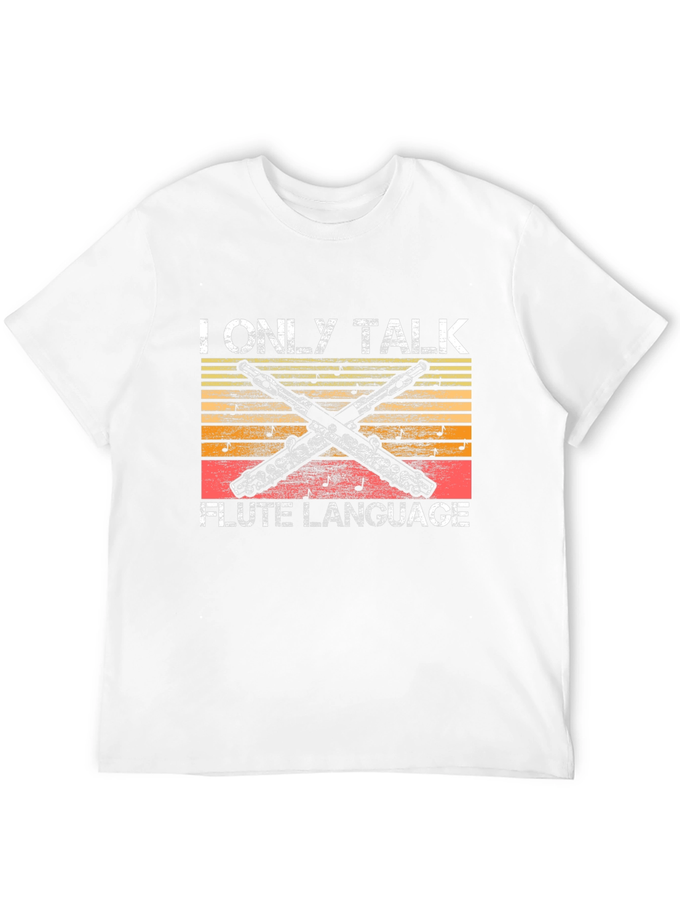 Black I Only Talk Flute Language T-Shirt - Musician Tee view 12