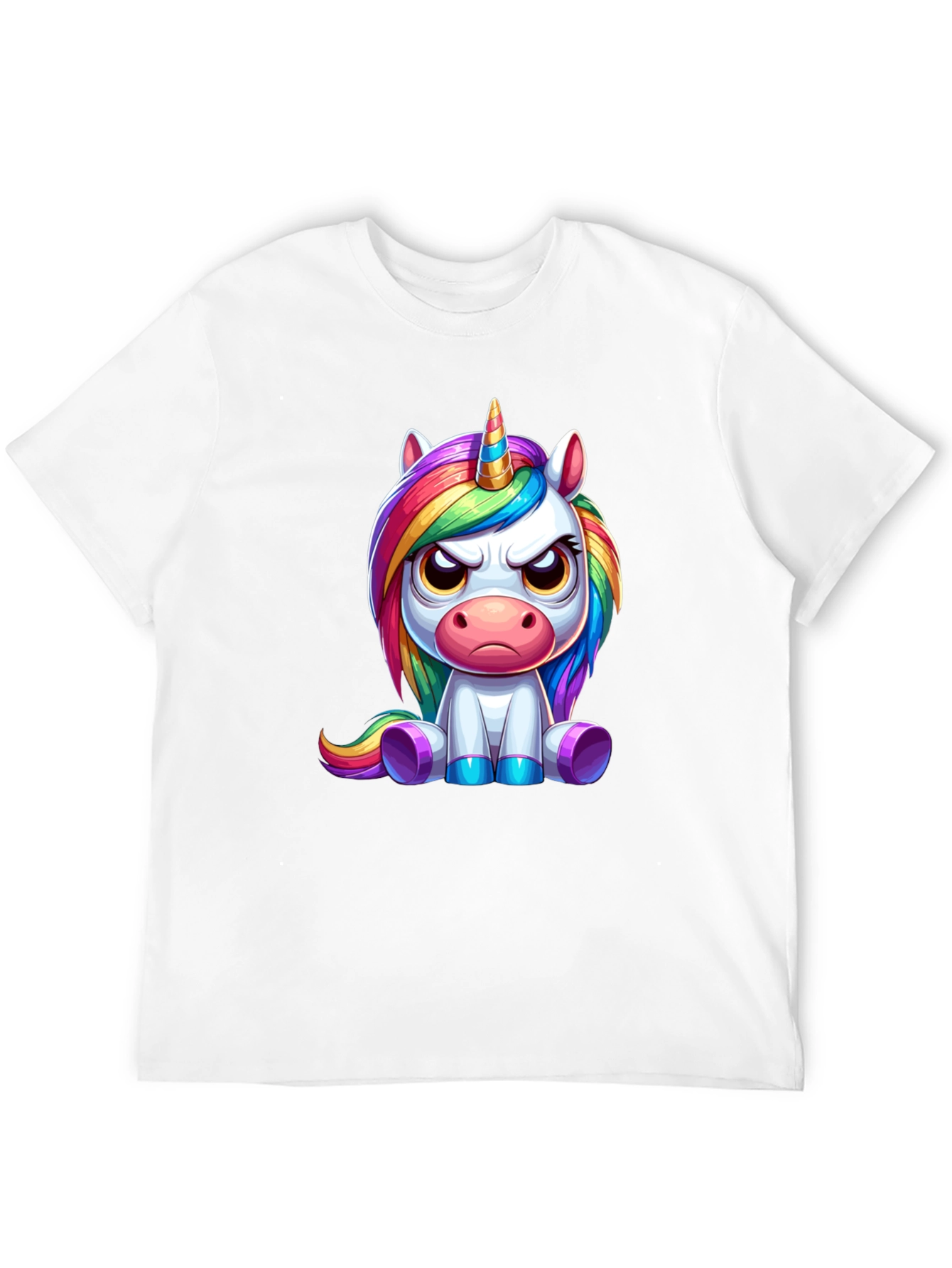 Black Grumpy Unicorn Graphic Tee - Black view 12