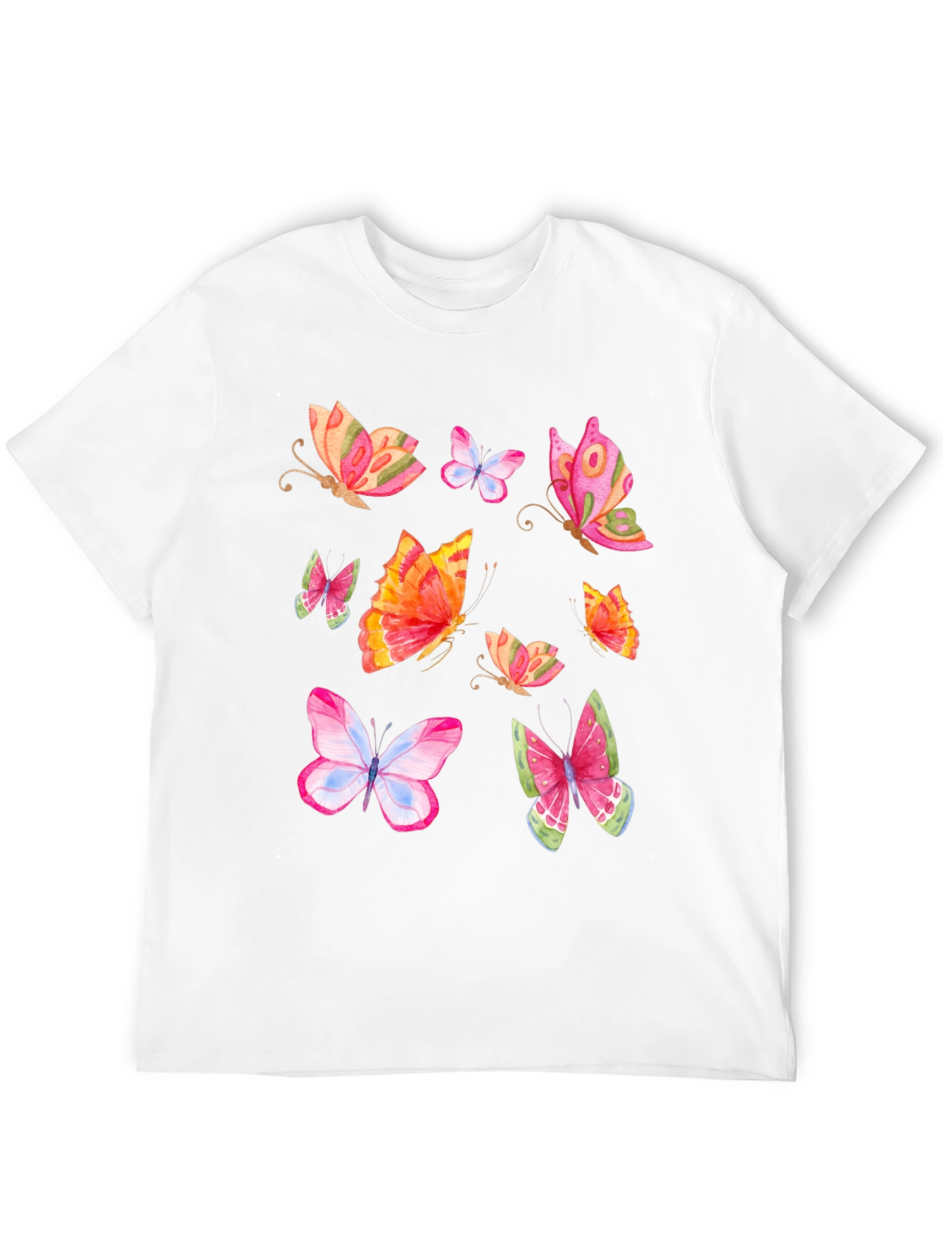 Black Butterfly Print Black T-Shirt view 12