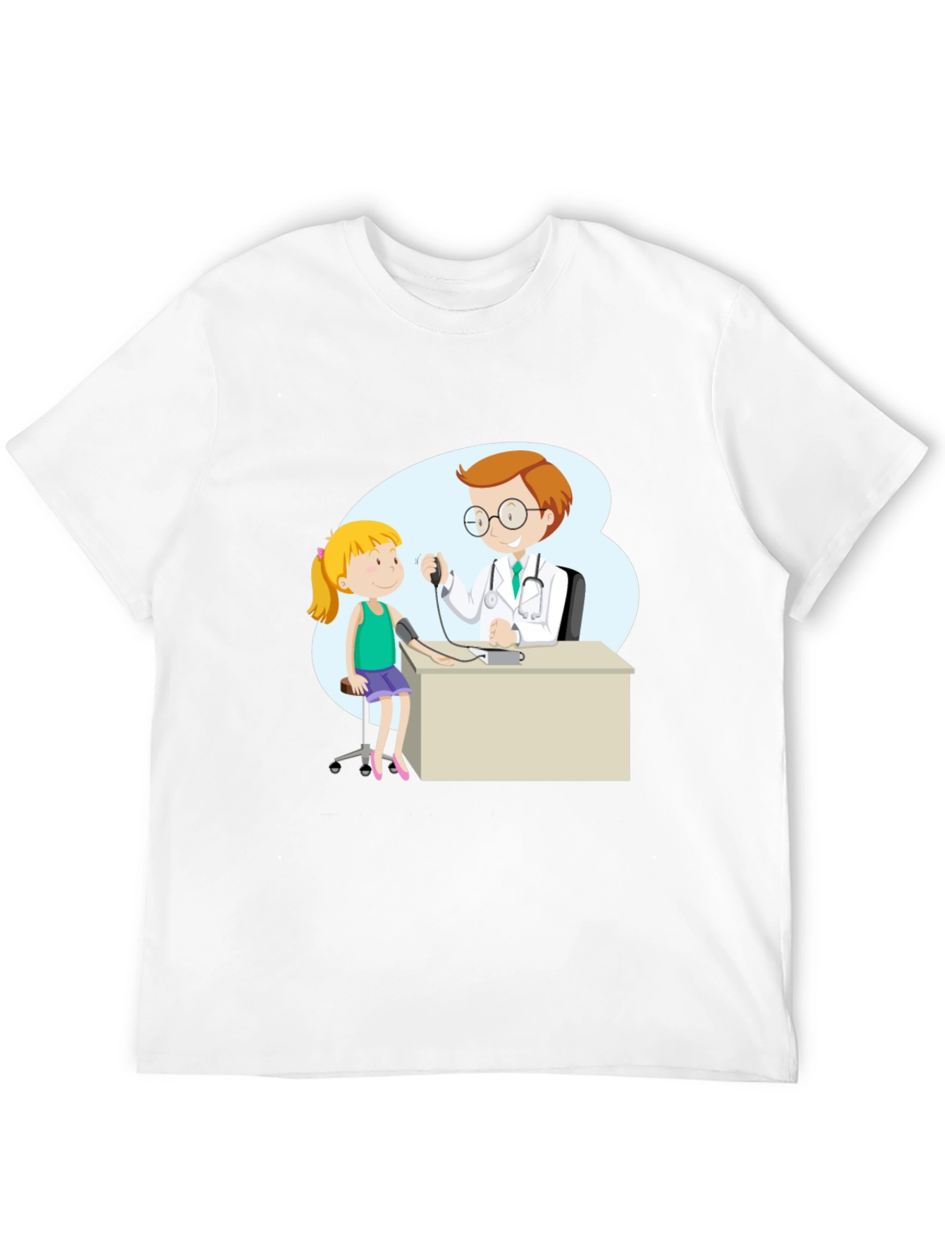 Black Doctor Visit Graphic Tee - Black Cotton Blend T-Shirt view 12