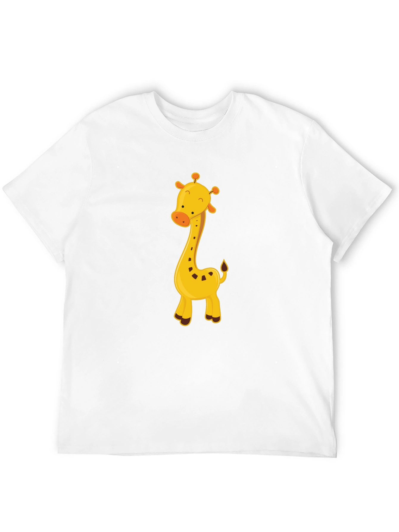 Black Cute Giraffe Graphic Tee - Black Cotton Blend view 12