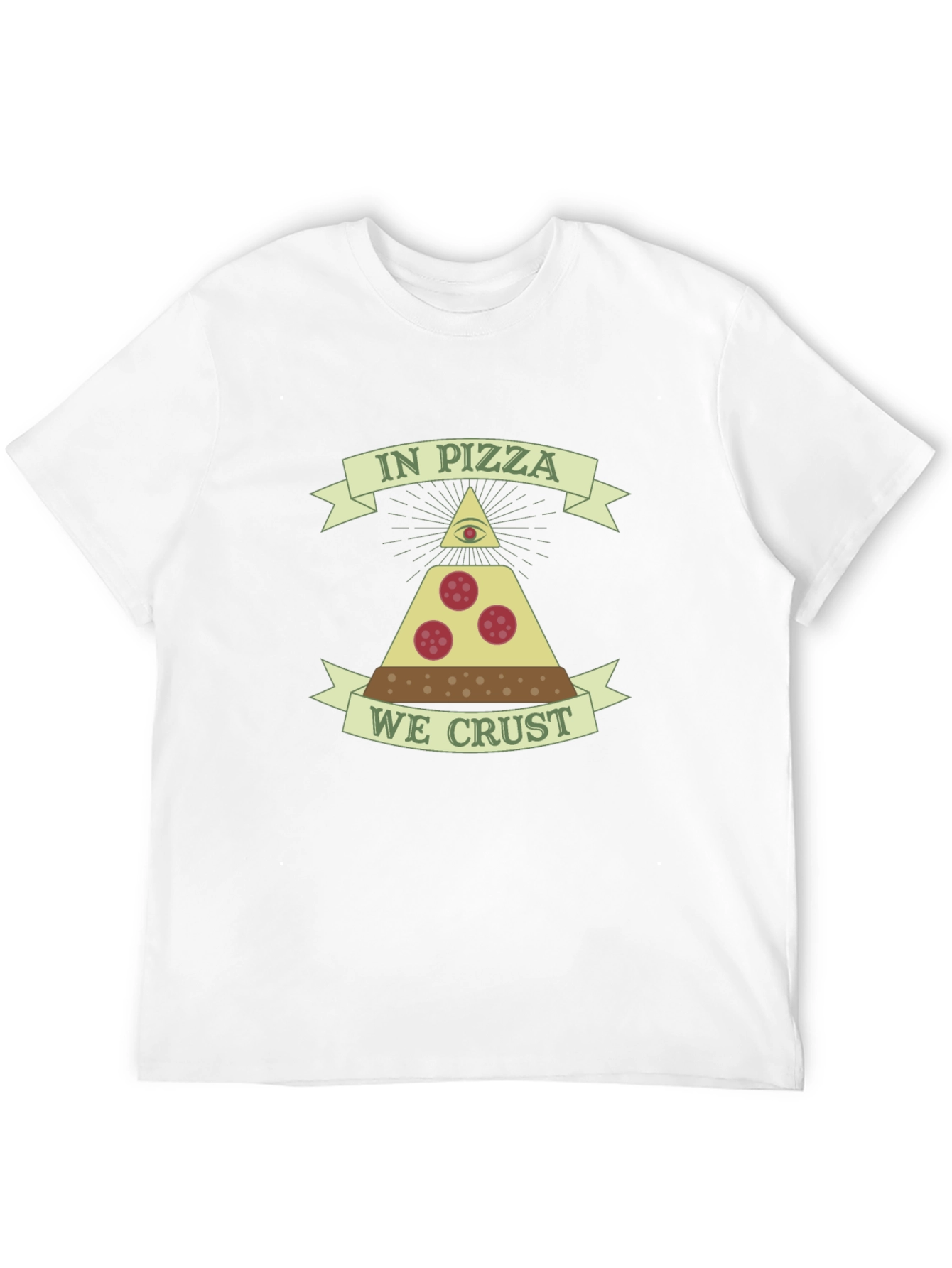 Black In Pizza We Crust Funny Graphic T-Shirt view 12