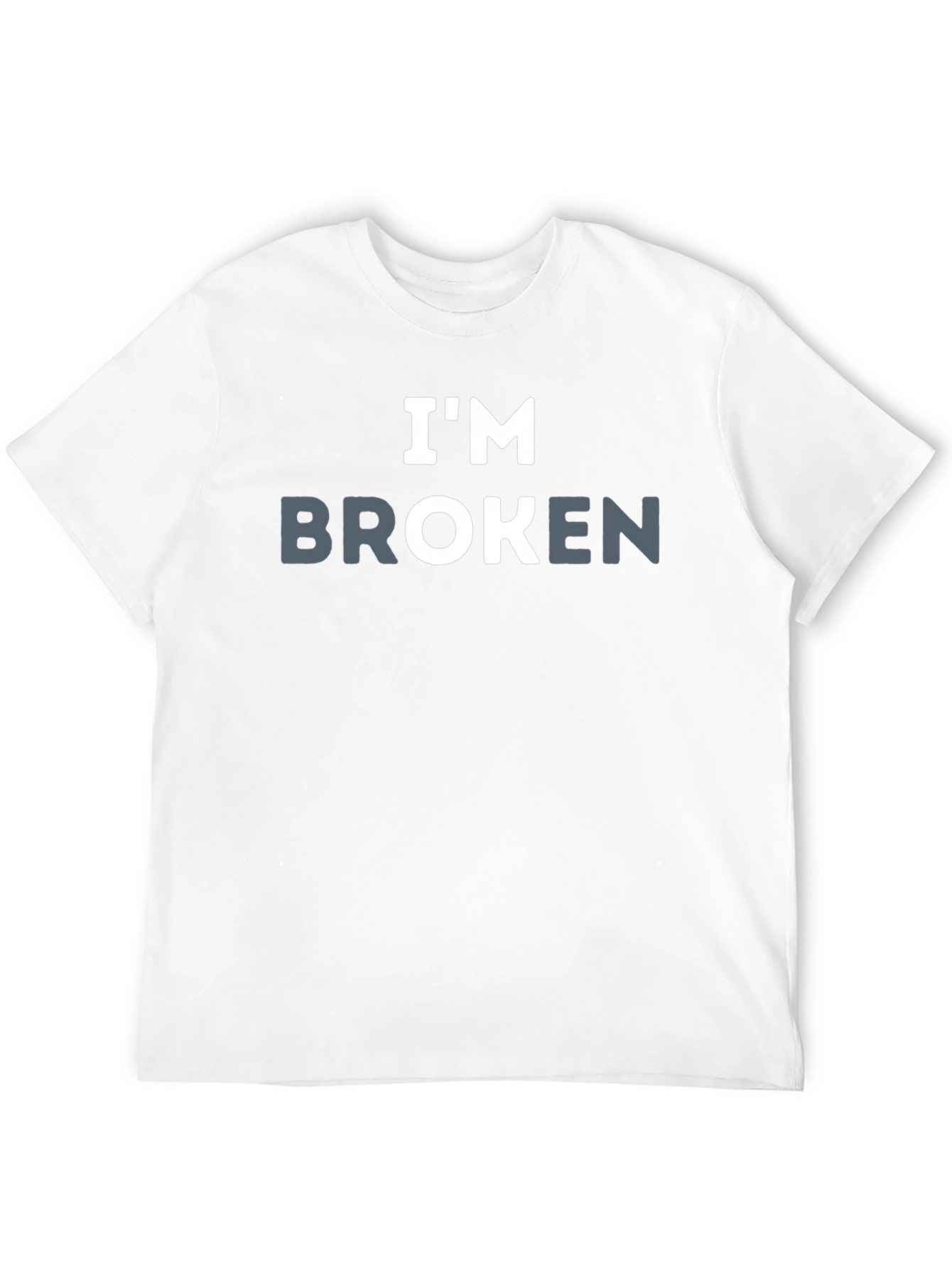 Black I'm Broken Graphic Tee - Unisex Casual T-Shirt view 12