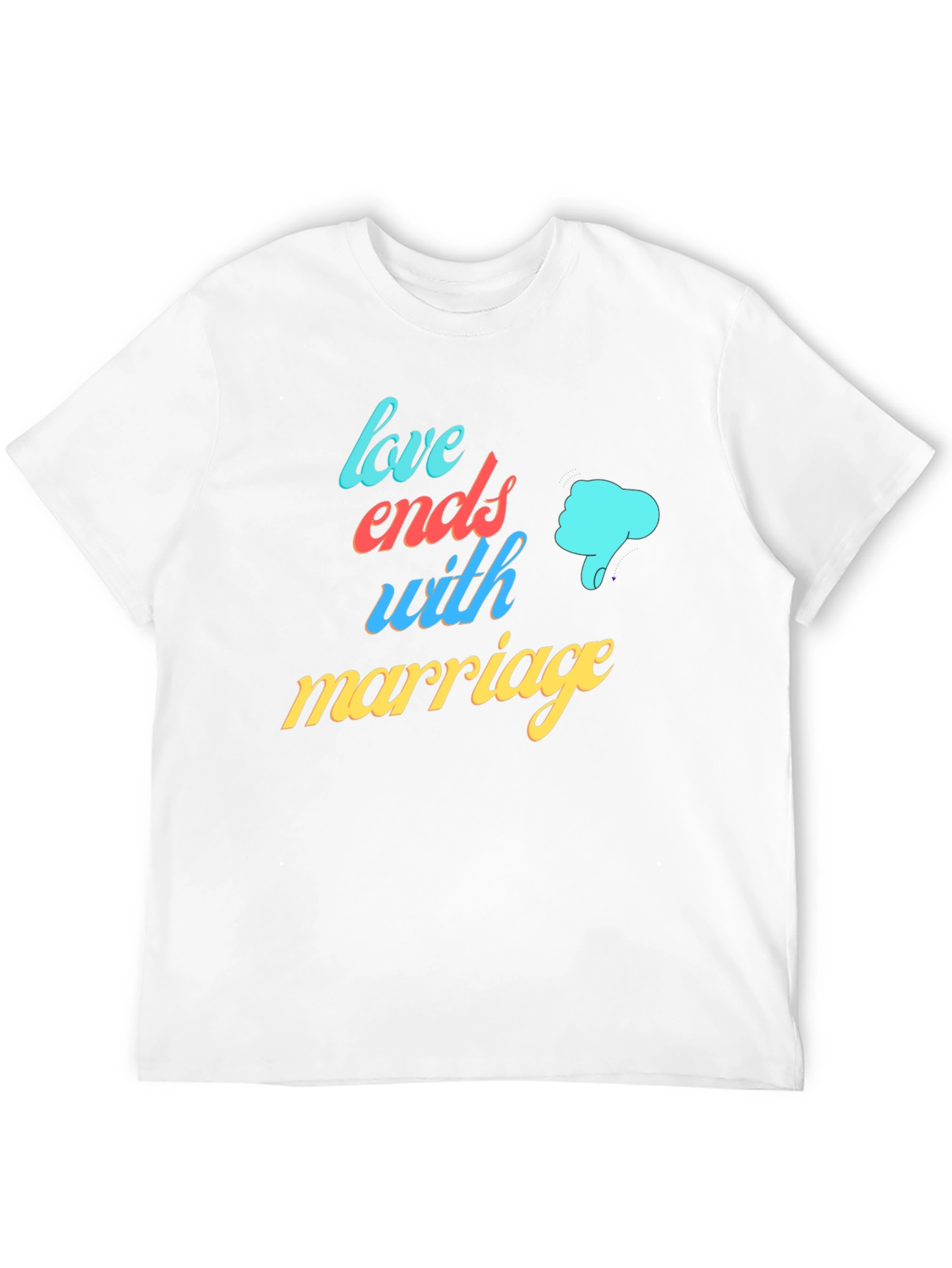 Black Love Ends with Marriage Humor T-Shirt view 12