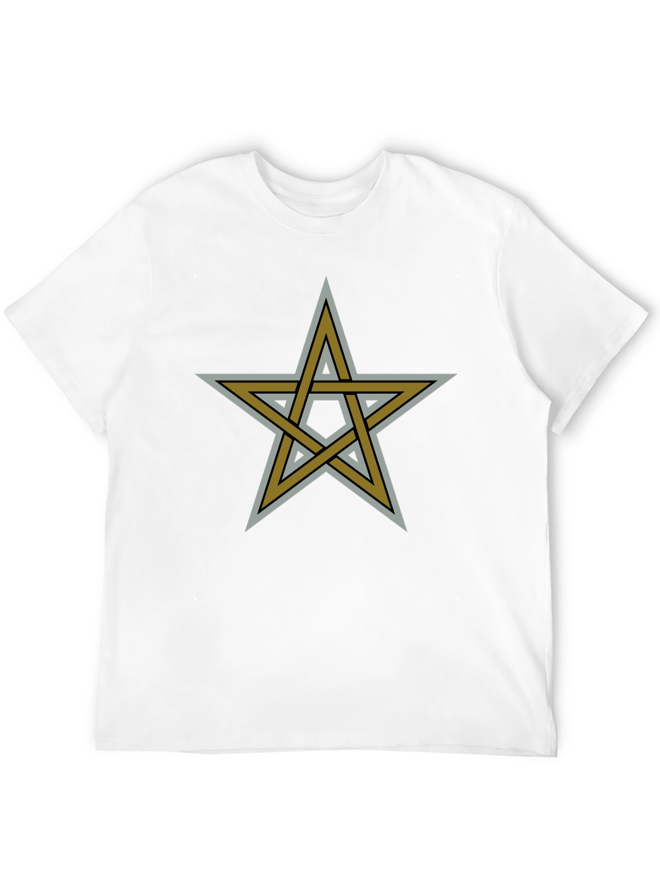 Black Pentagram Star Graphic Tee - Black Cotton view 12