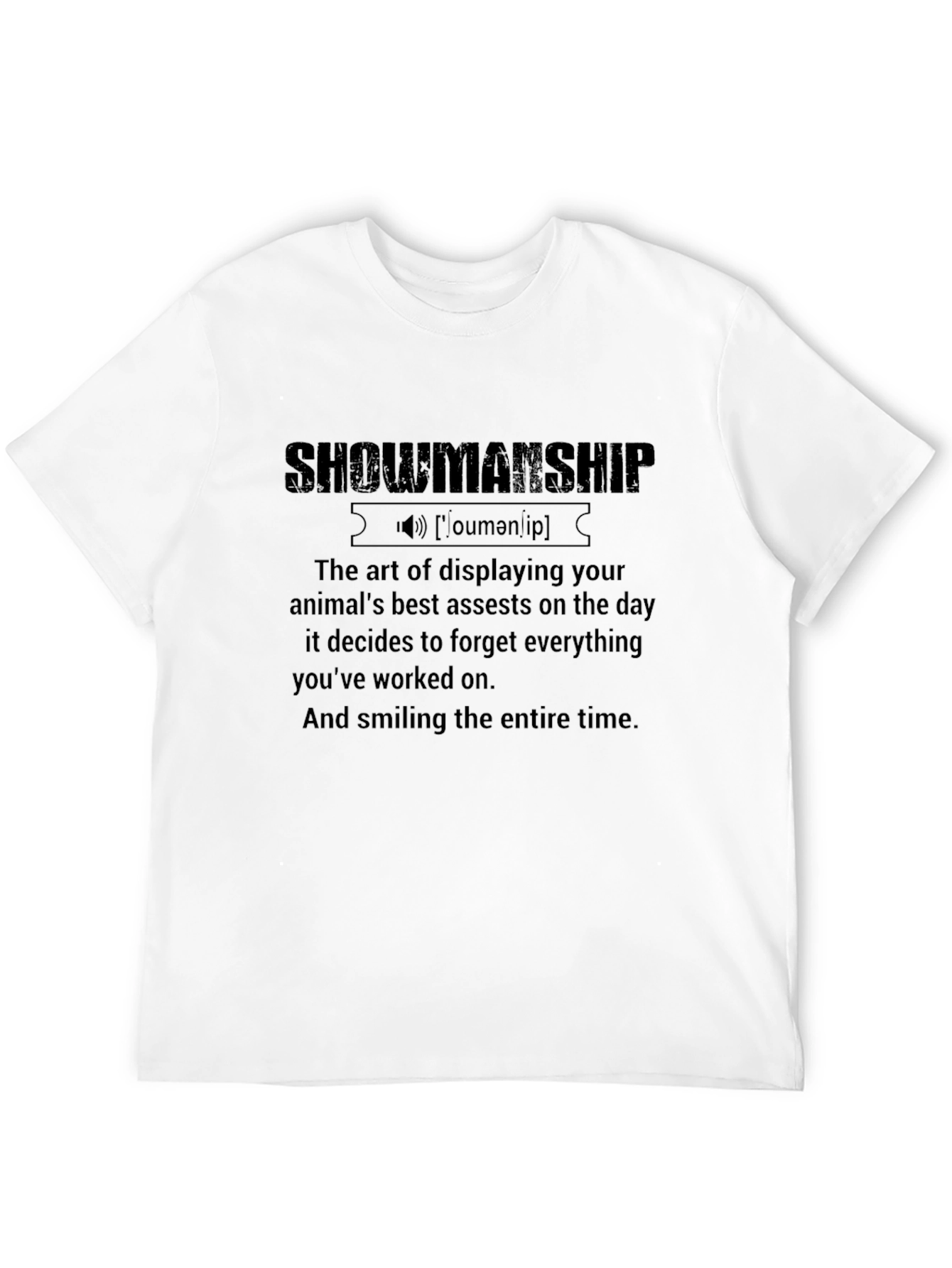 Black Showmanship Definition T-Shirt - Black view 12