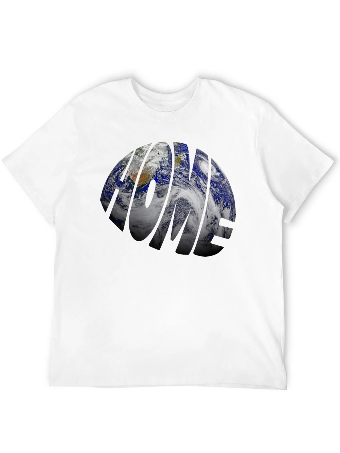 Black Home Planet Earth Graphic T-Shirt - Black view 12