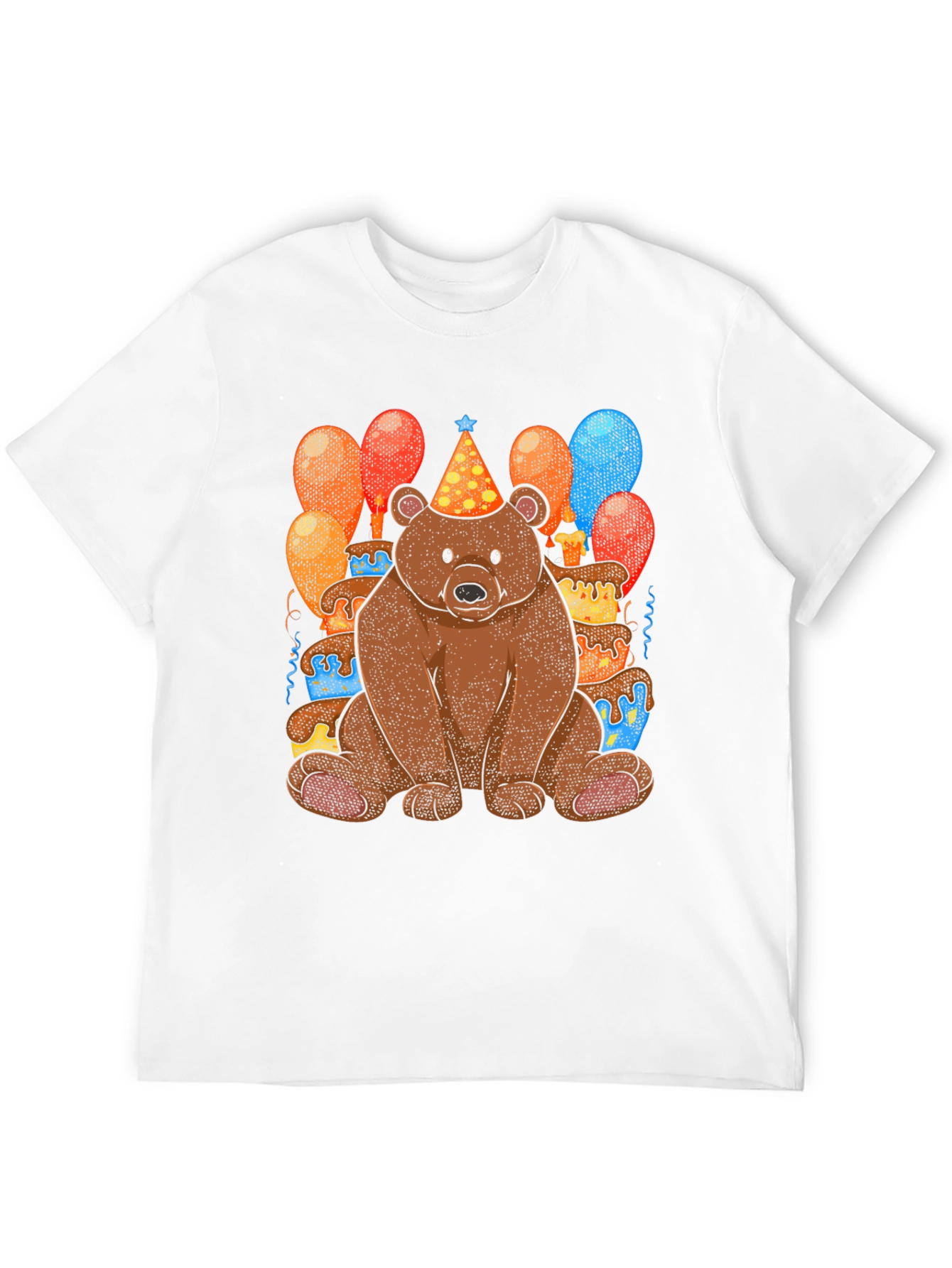 Black Birthday Bear T-Shirt: Cute Cartoon Animal Tee view 12