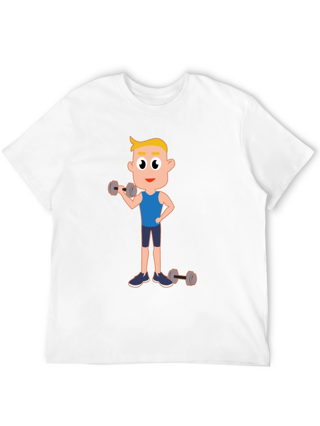 Black Cartoon Fitness T-Shirt: Gym Workout Tee view 12