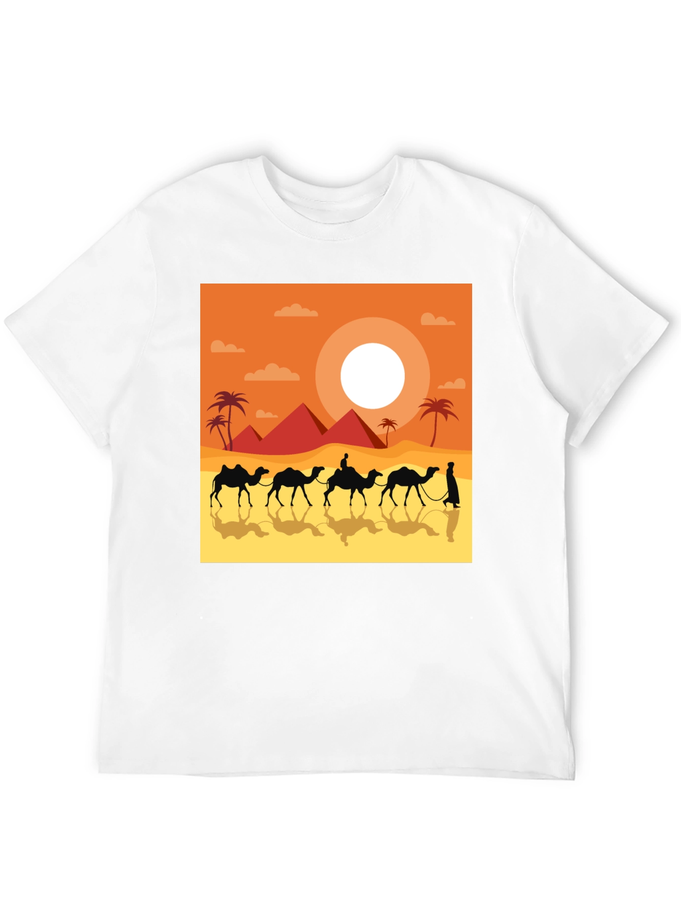 Black Desert Caravan Graphic Tee - Unisex Black T-Shirt view 12