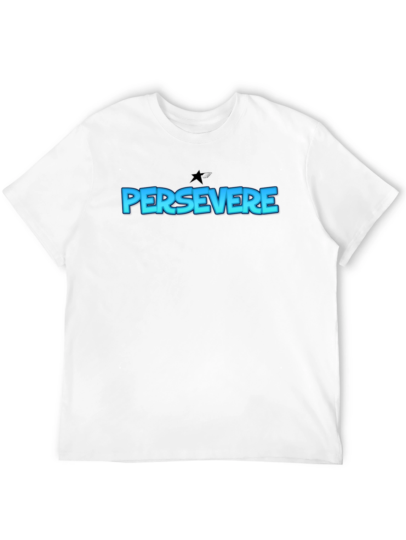 Black Persevere Graphic Tee - Classic Black Cotton T-Shirt view 12