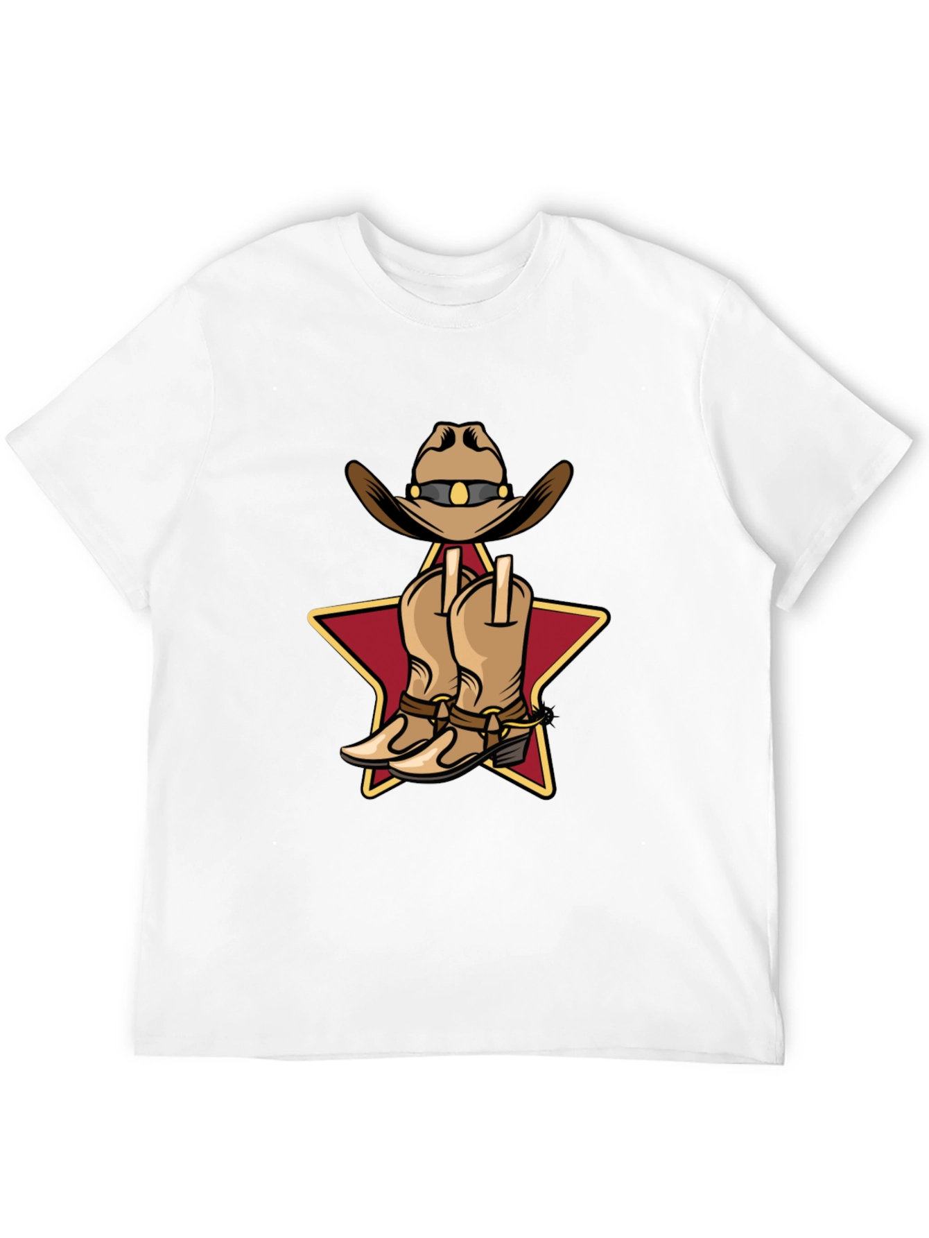 Black Cowboy Hat and Boots Graphic T-Shirt view 12