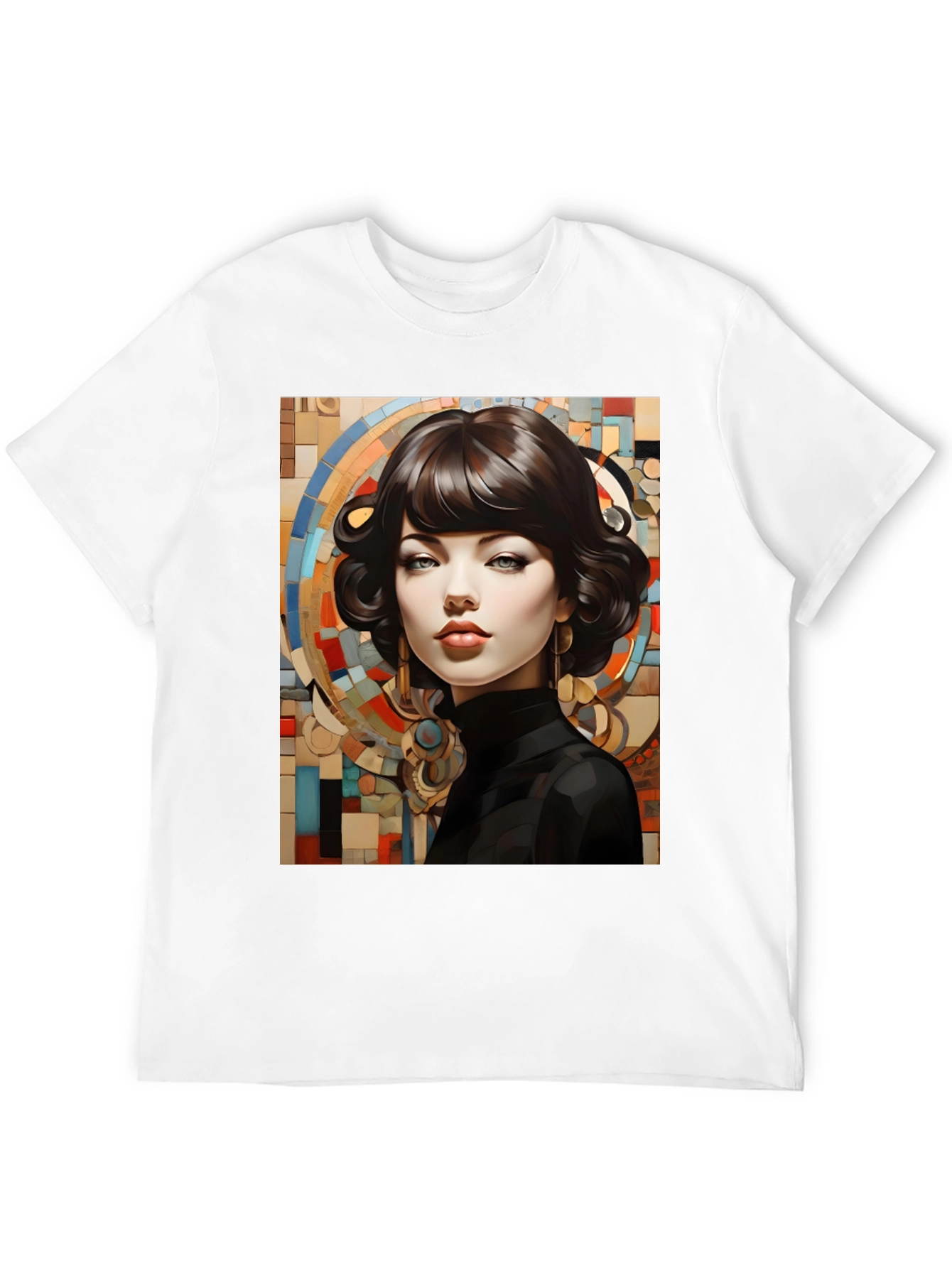 Black Elegant Woman Portrait T-Shirt view 12