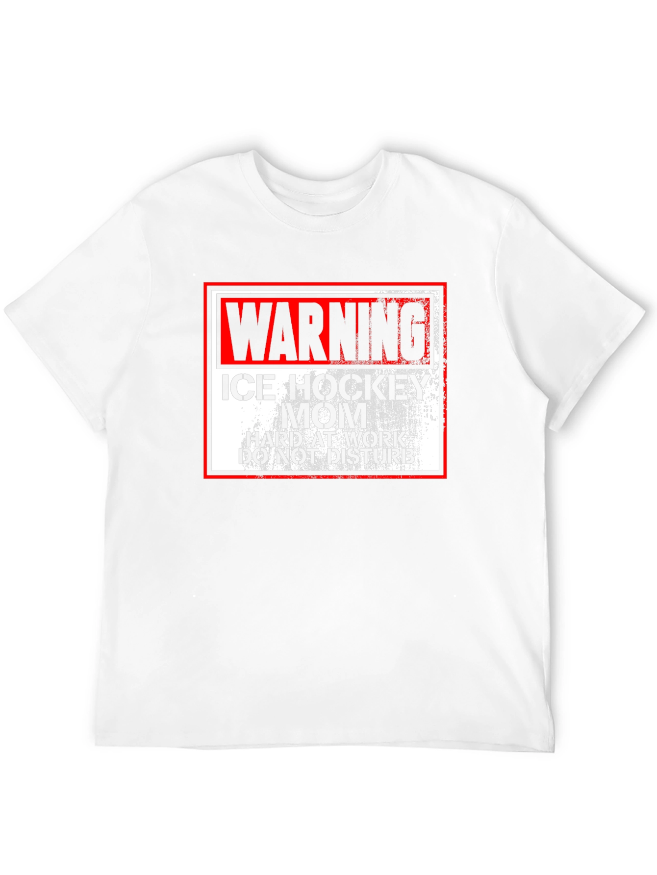 Black Warning Ice Hockey Mom T-Shirt view 12