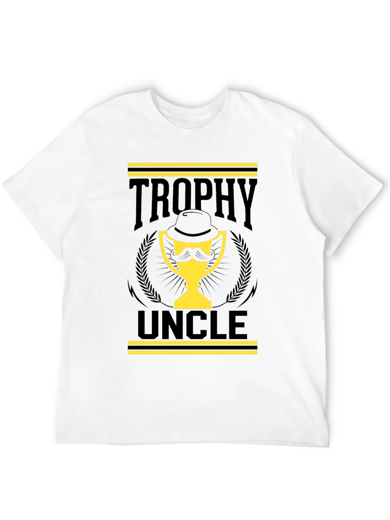 Black Trophy Uncle Graphic Tee - Black Cotton T-Shirt view 12