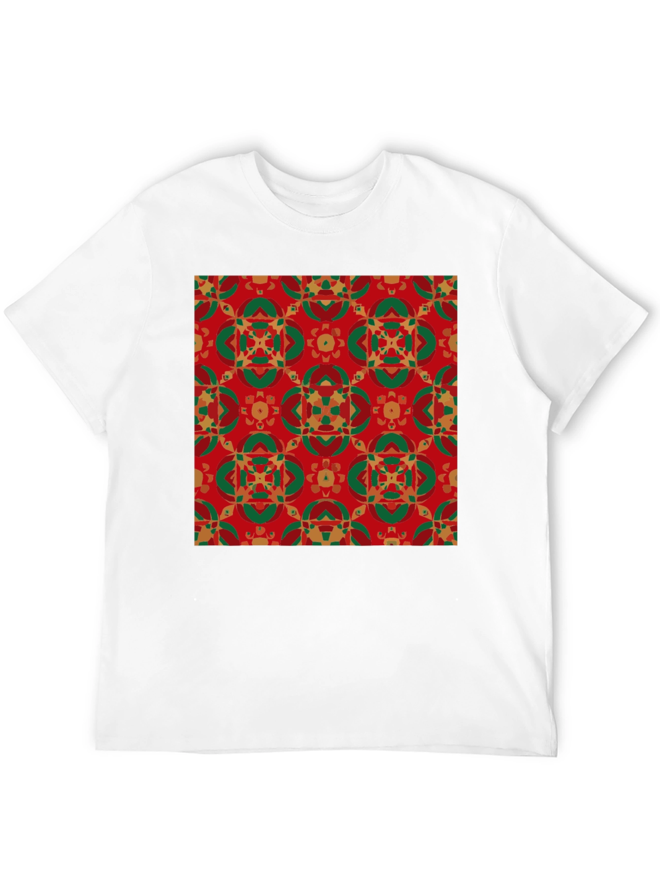 Black Festive Patterned Crew Neck T-Shirt view 12