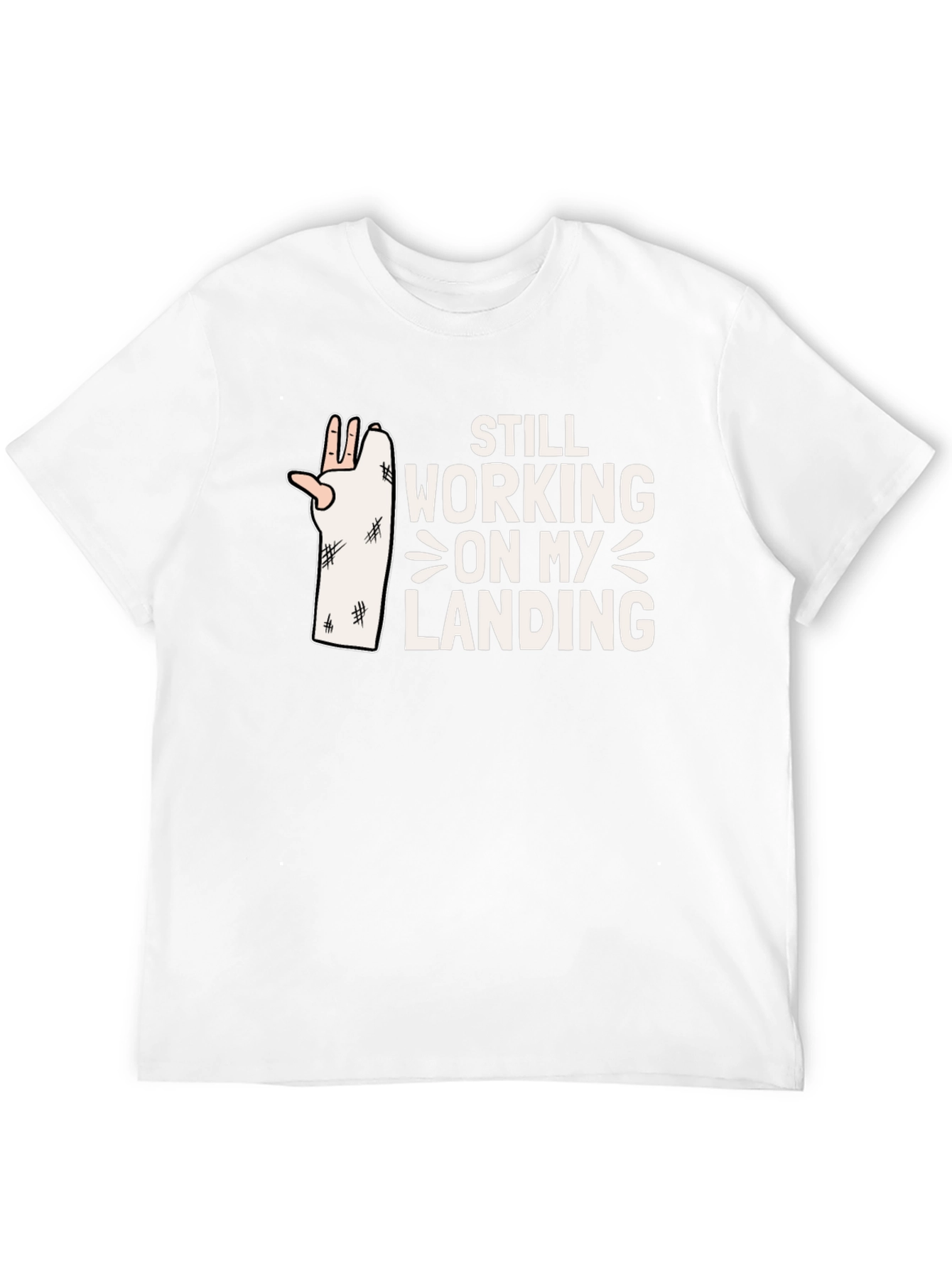 Black Still Working on My Landing T-Shirt view 12