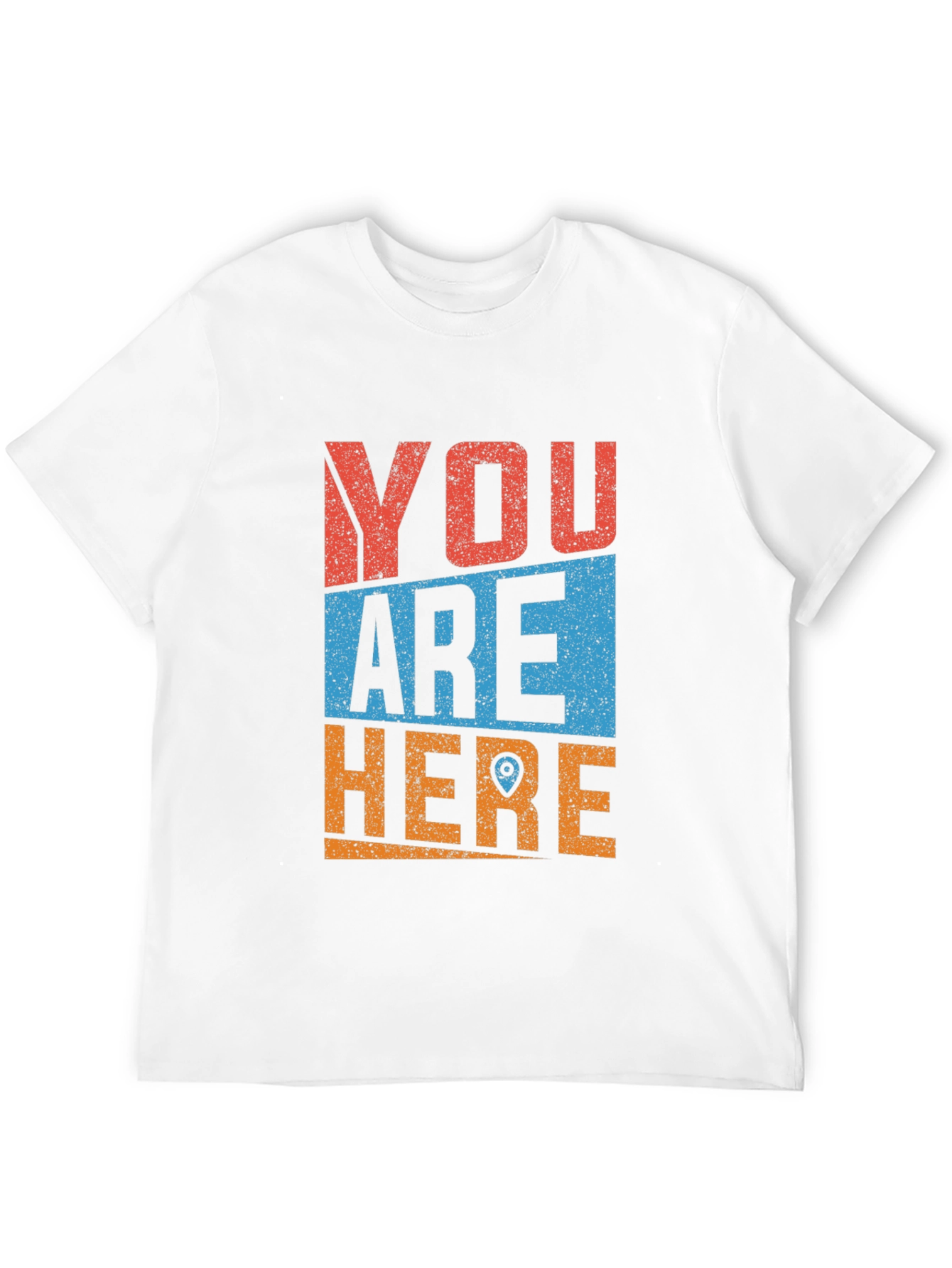 Black You Are Here Novelty Graphic Tee view 12