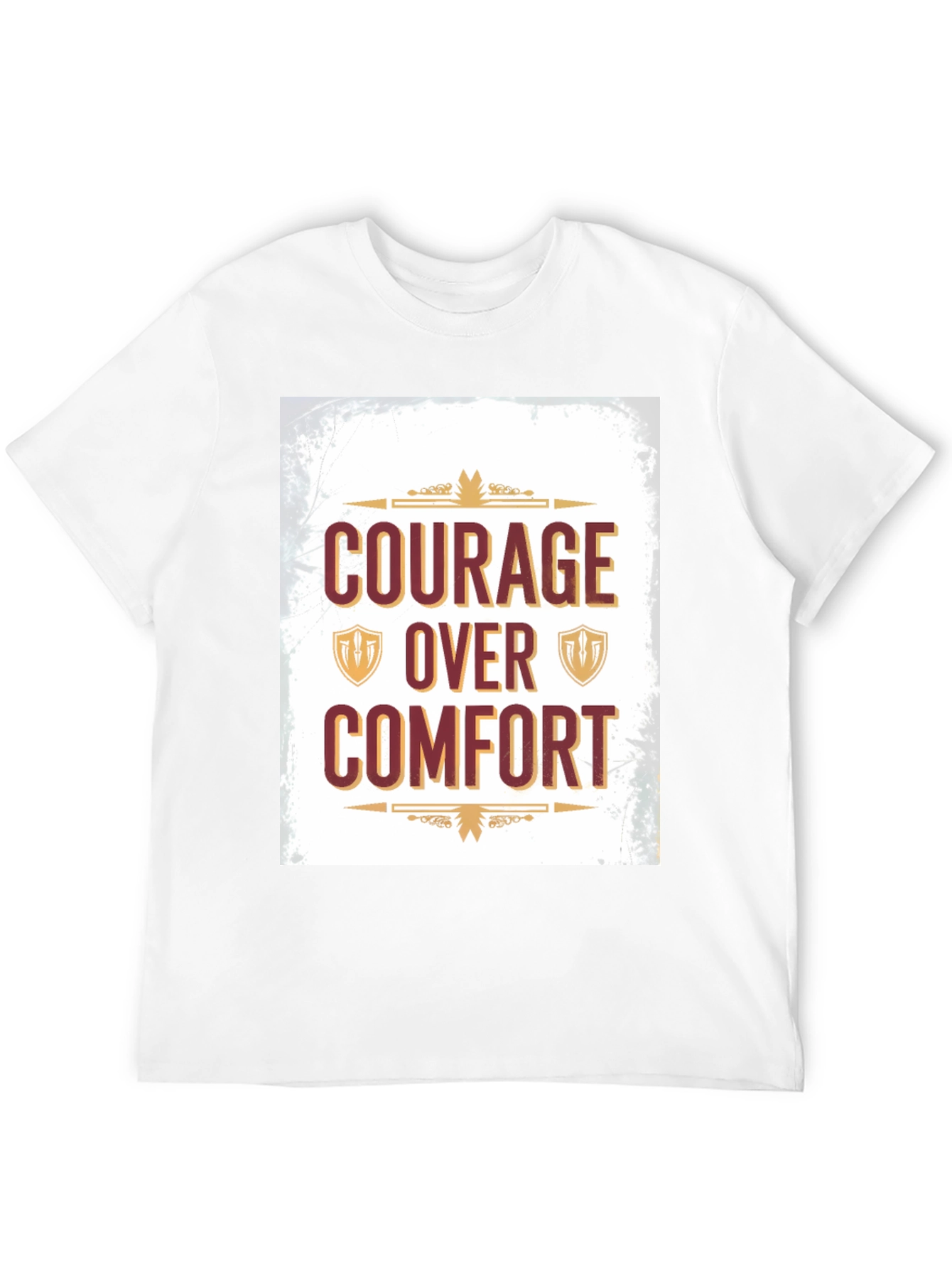 Black Courage Over Comfort Graphic Tee - Motivational Design view 12