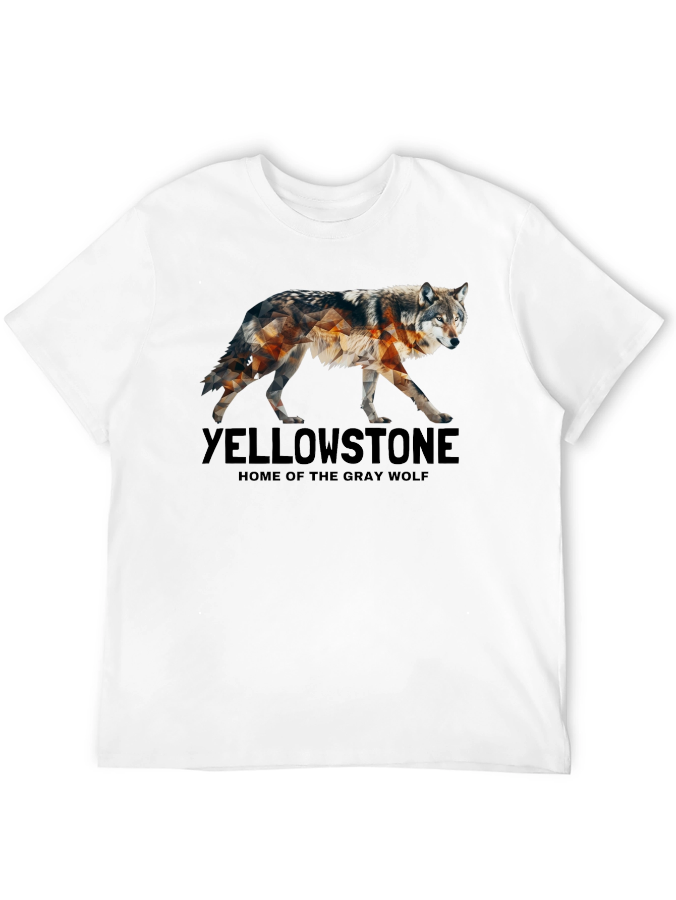 Black Yellowstone Wolf Graphic Tee - Nature Inspired Design view 12