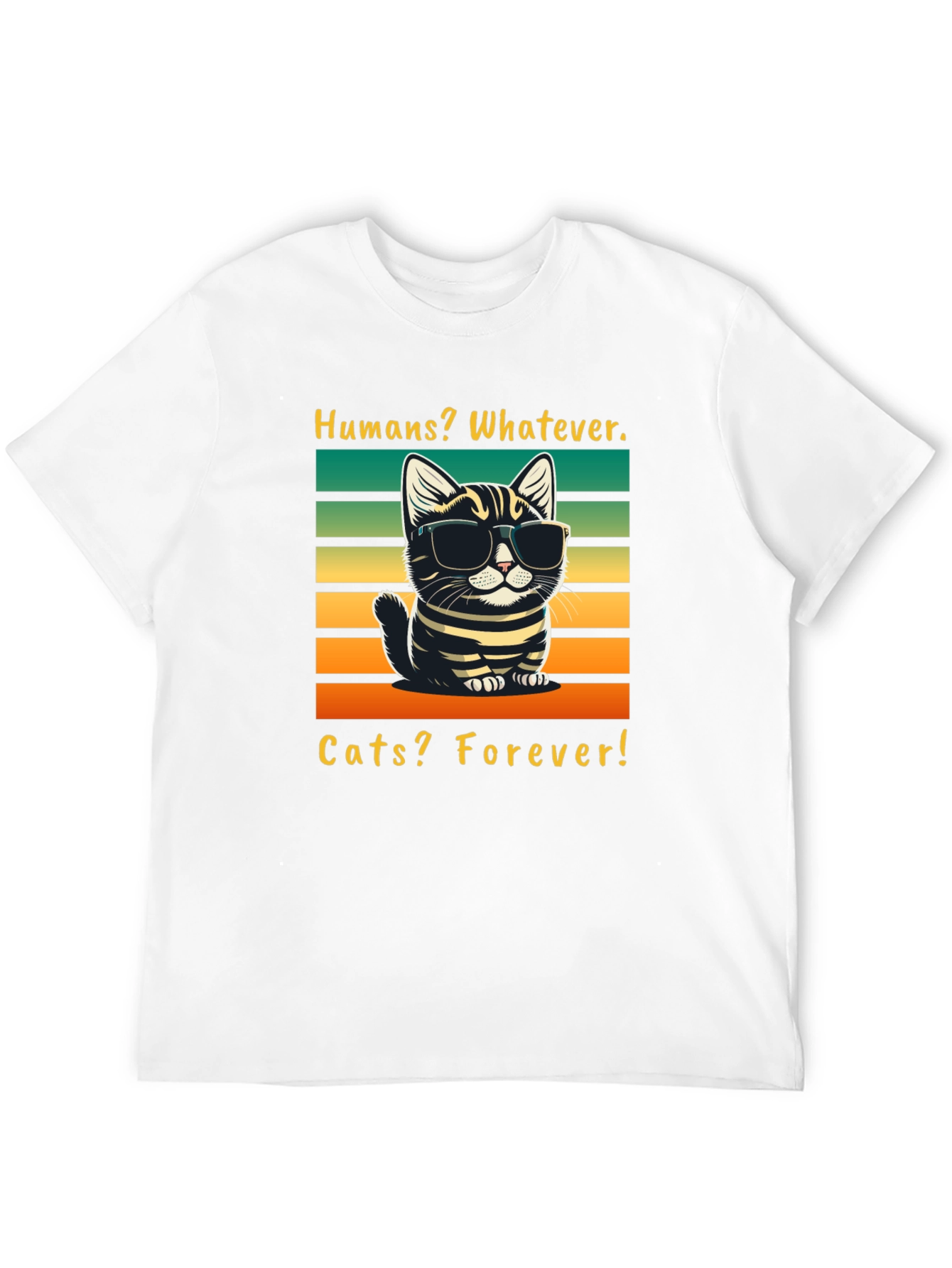 Black Humans Whatever Cats Forever T-Shirt view 12