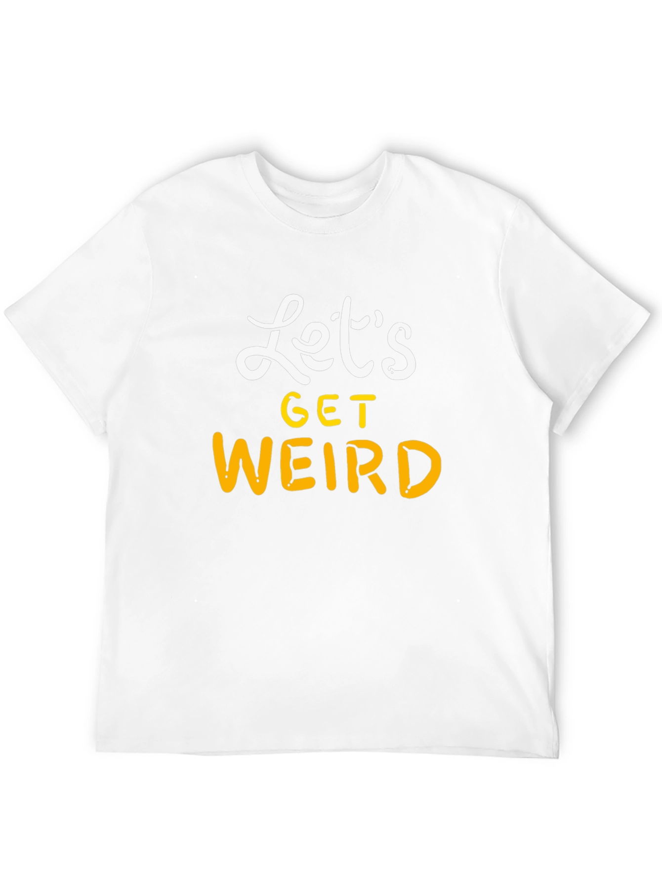Black Let's Get Weird Black Cotton T-Shirt view 12