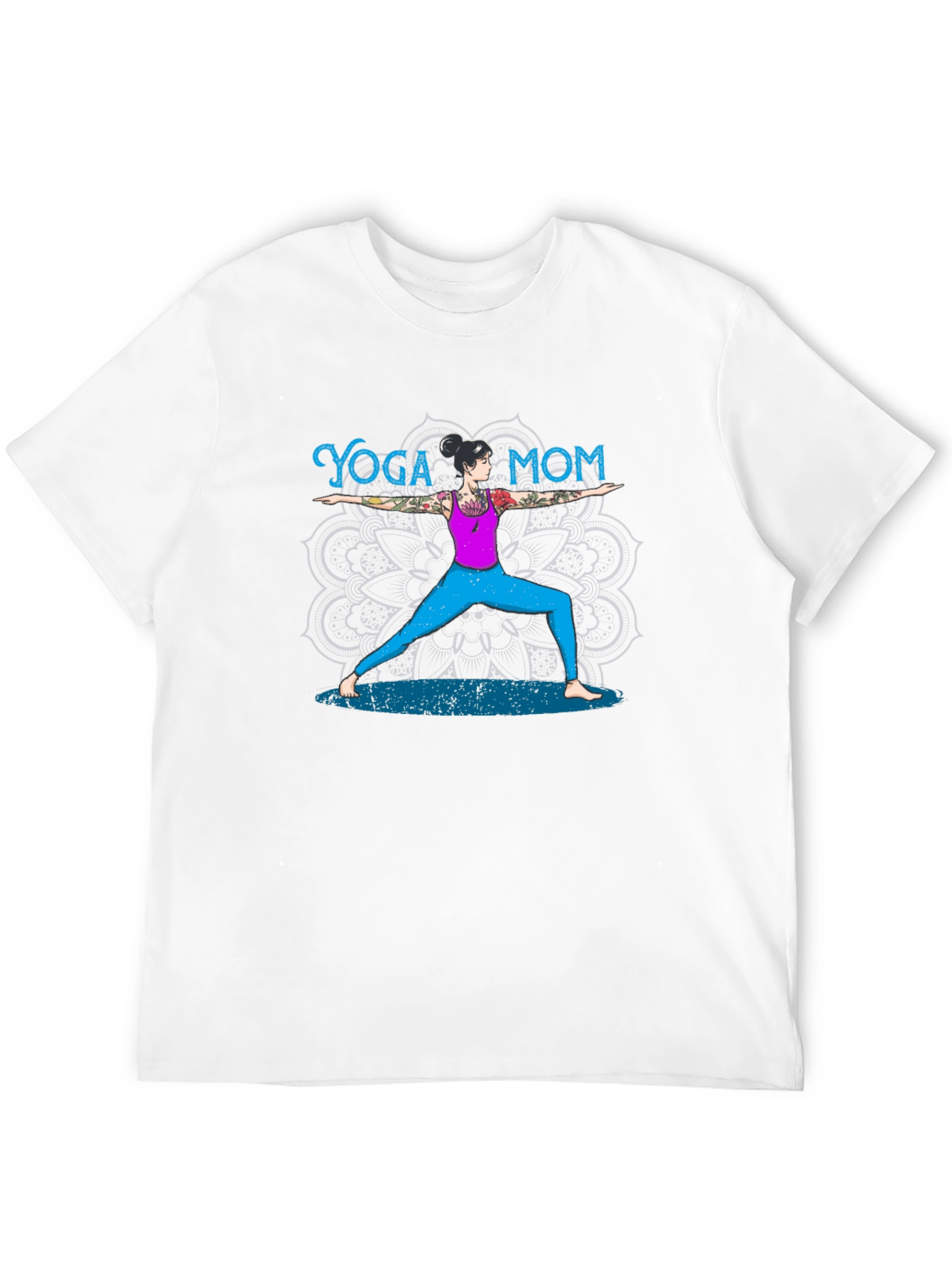 Black Yoga Mom T-Shirt - Black, Casual view 12