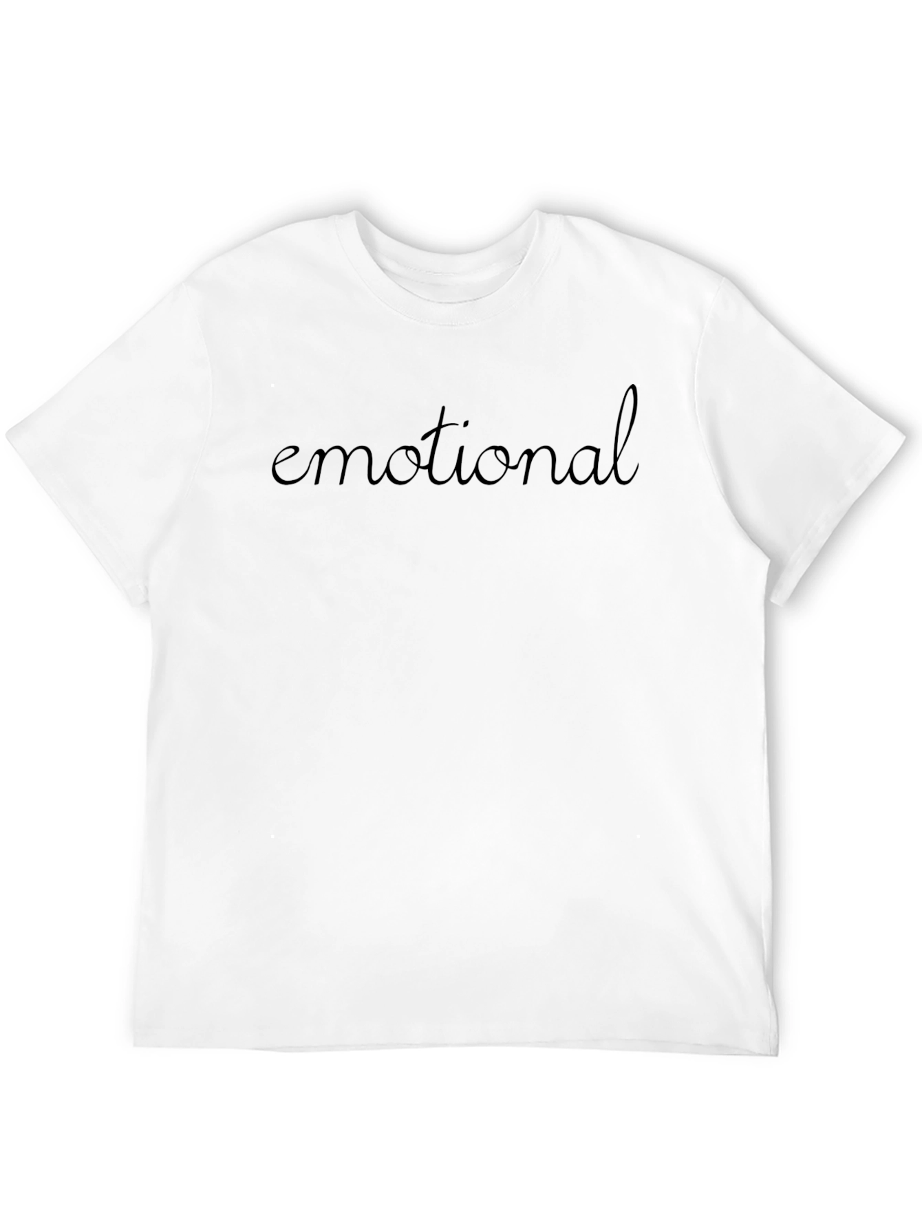 Black Emotional Black T-Shirt - Trendy Casual Wear view 12