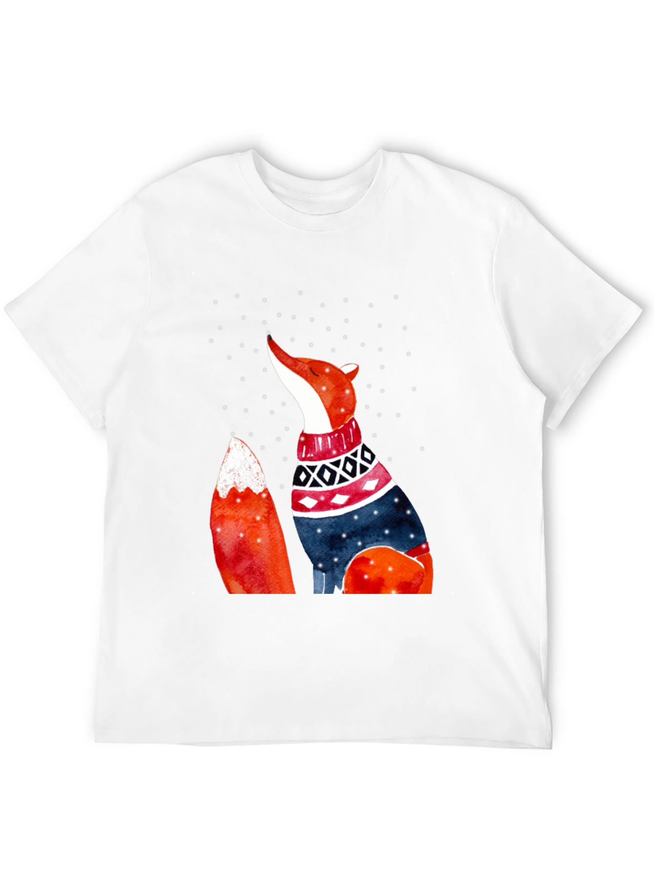 Black Fox in Sweater Graphic T-Shirt view 12