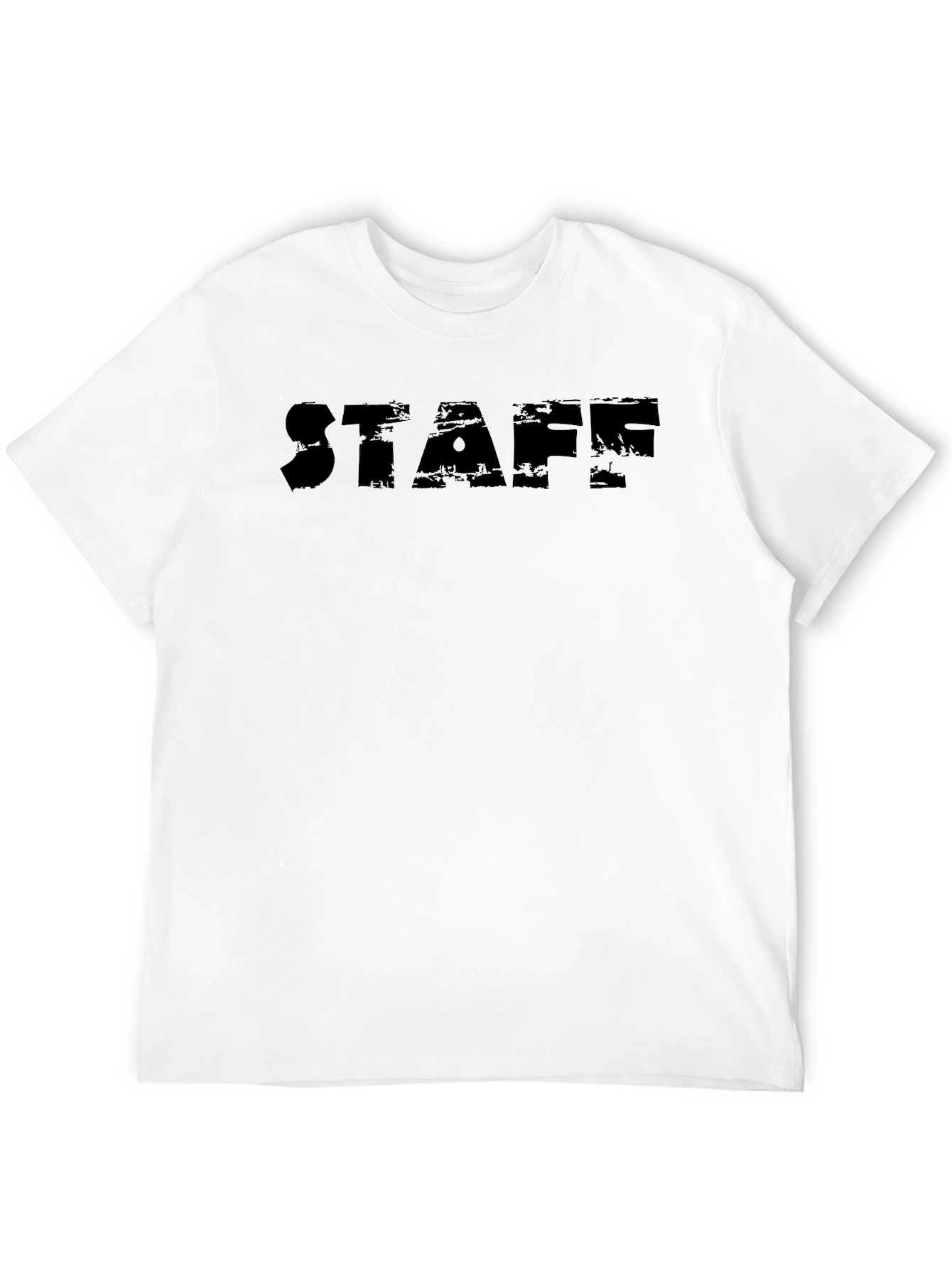 Black Black "STAFF" Graphic Tee - Casual Crew Neck view 12