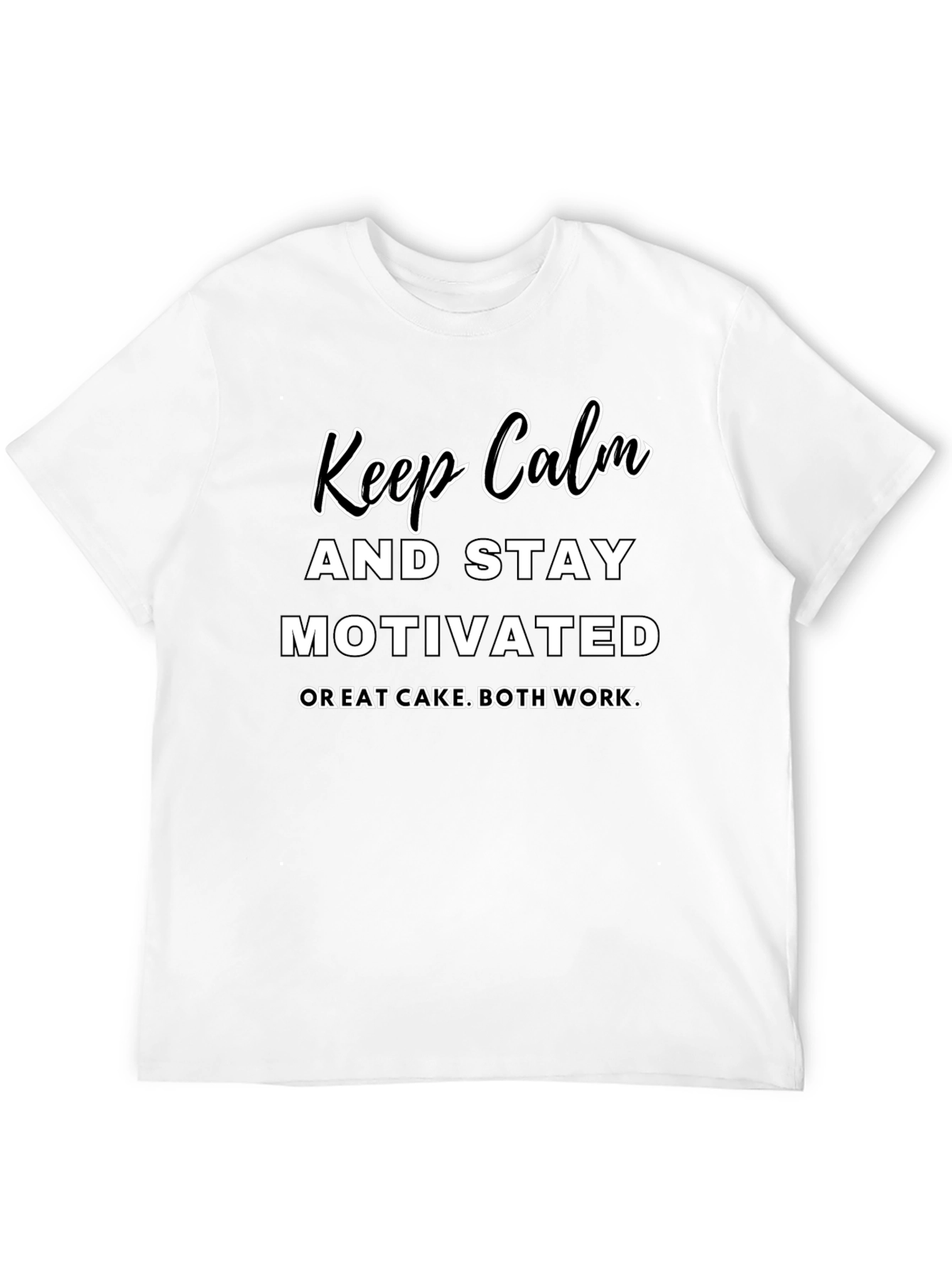 Black Keep Calm & Stay Motivated T-Shirt view 12