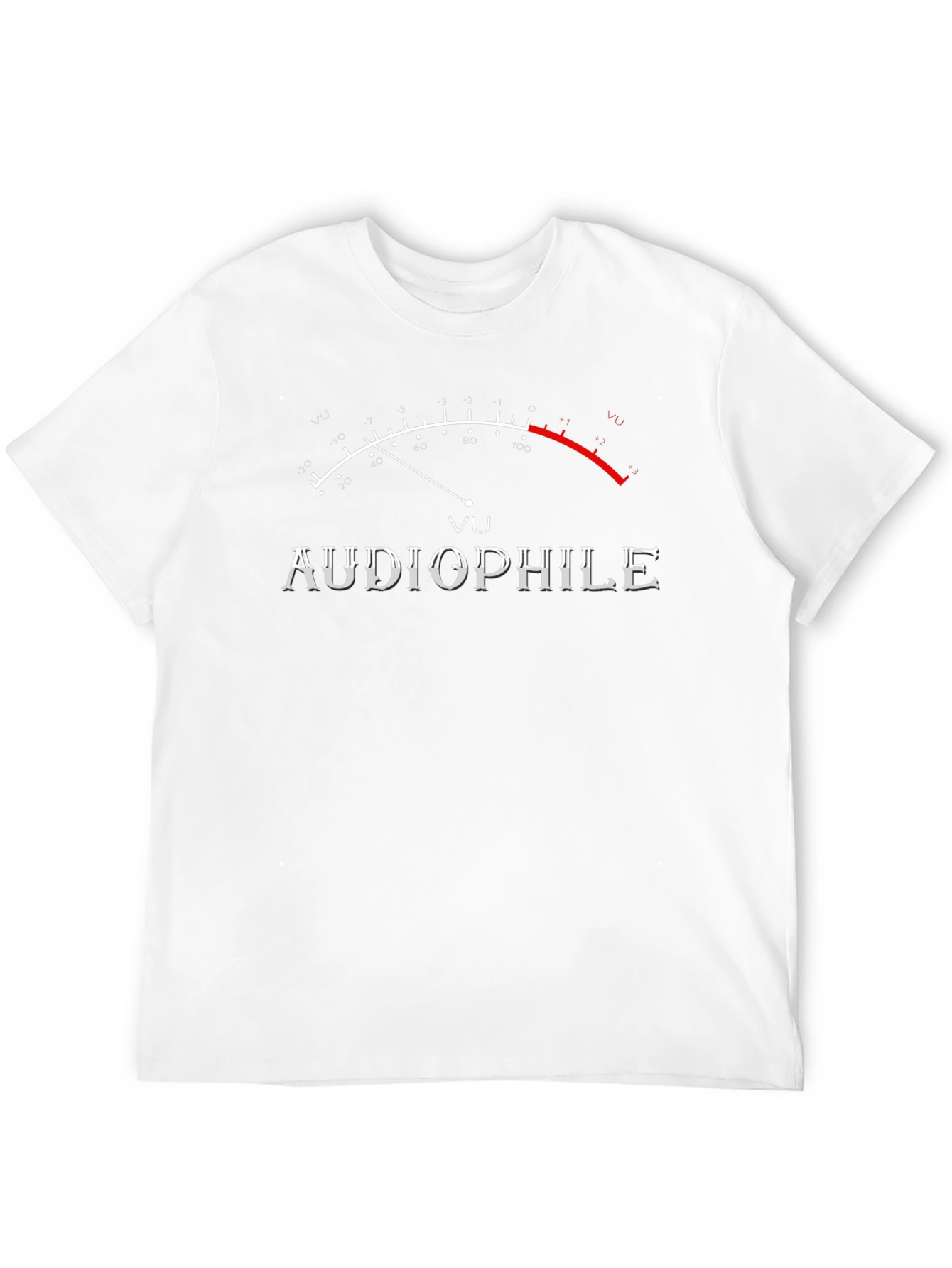 Black Audiophile VU Meter Graphic T-Shirt - Black view 12