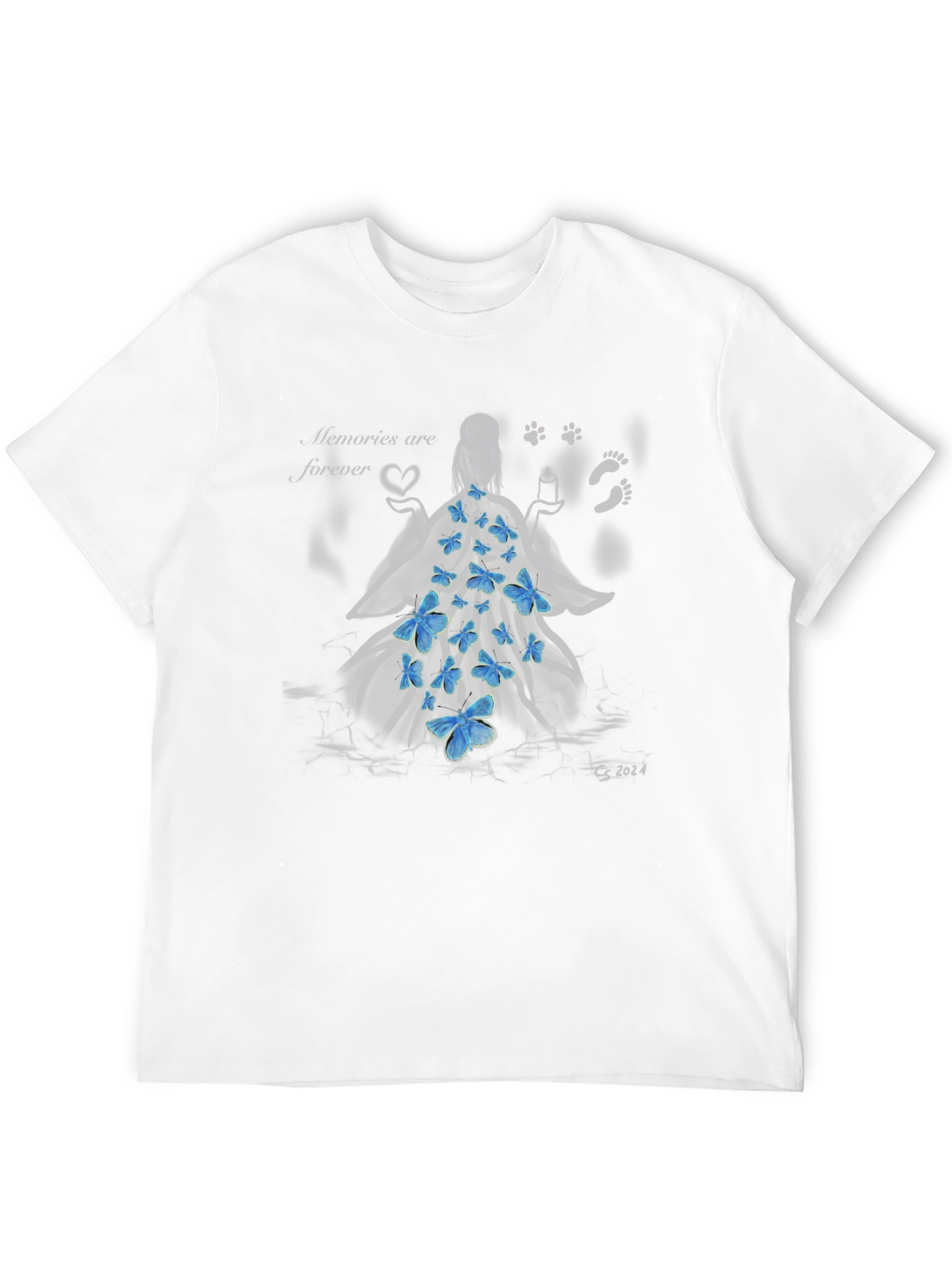 Memories Forever T-Shirt - Angel with Butterflies - 12