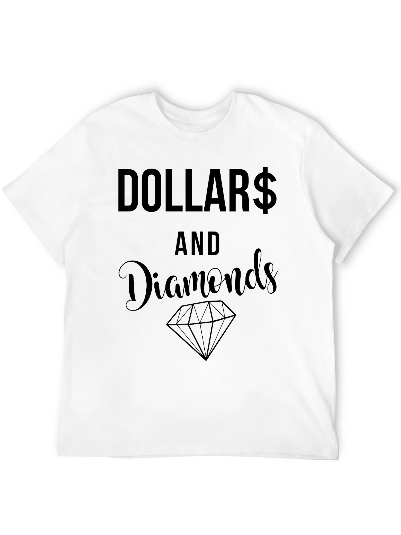 Black Dollar and Diamonds Graphic Tee view 12