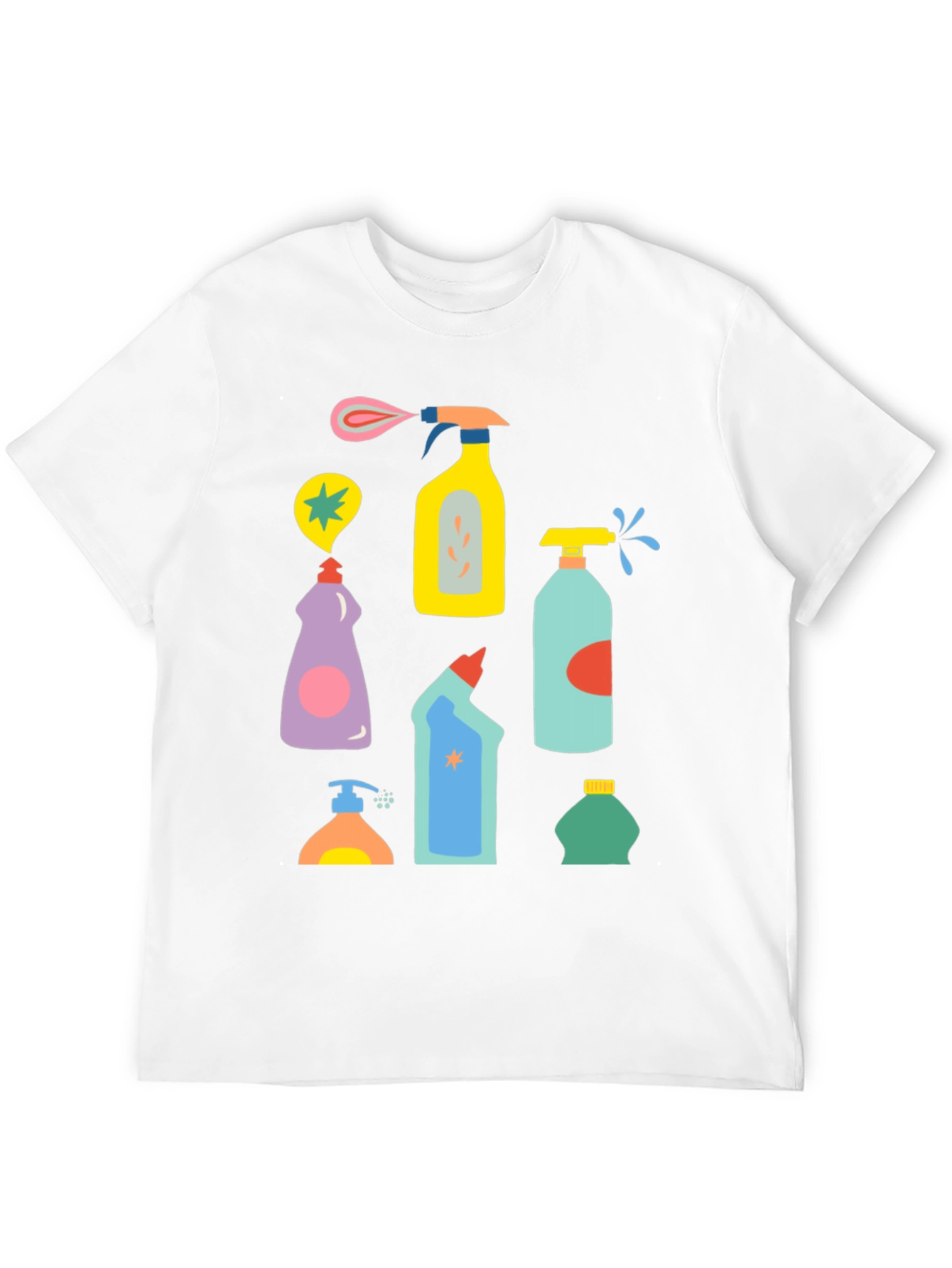 Black Cleaning Supplies Graphic T-Shirt view 12