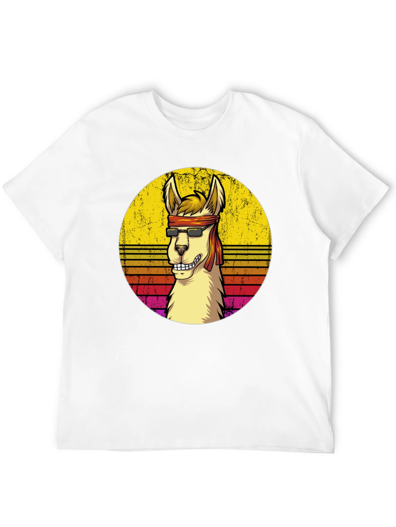 Black Retro Llama Graphic T-Shirt view 12