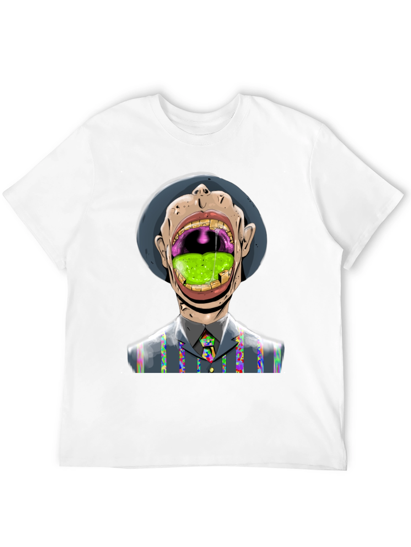 Black Grotesque Art T-Shirt - Unique & Eye-Catching view 12