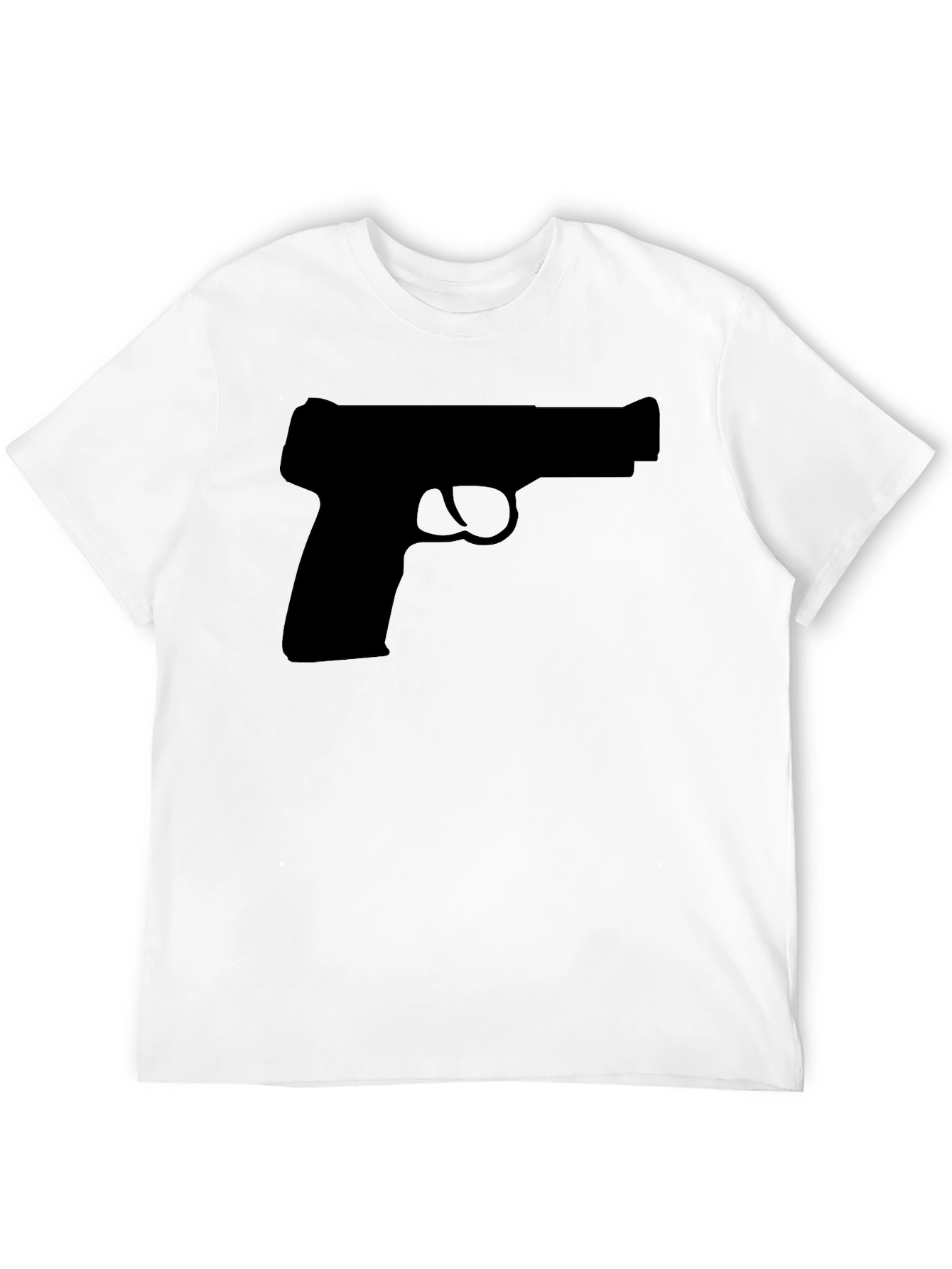 Gun Silhouette T-Shirt - Classic Black Tee - 12