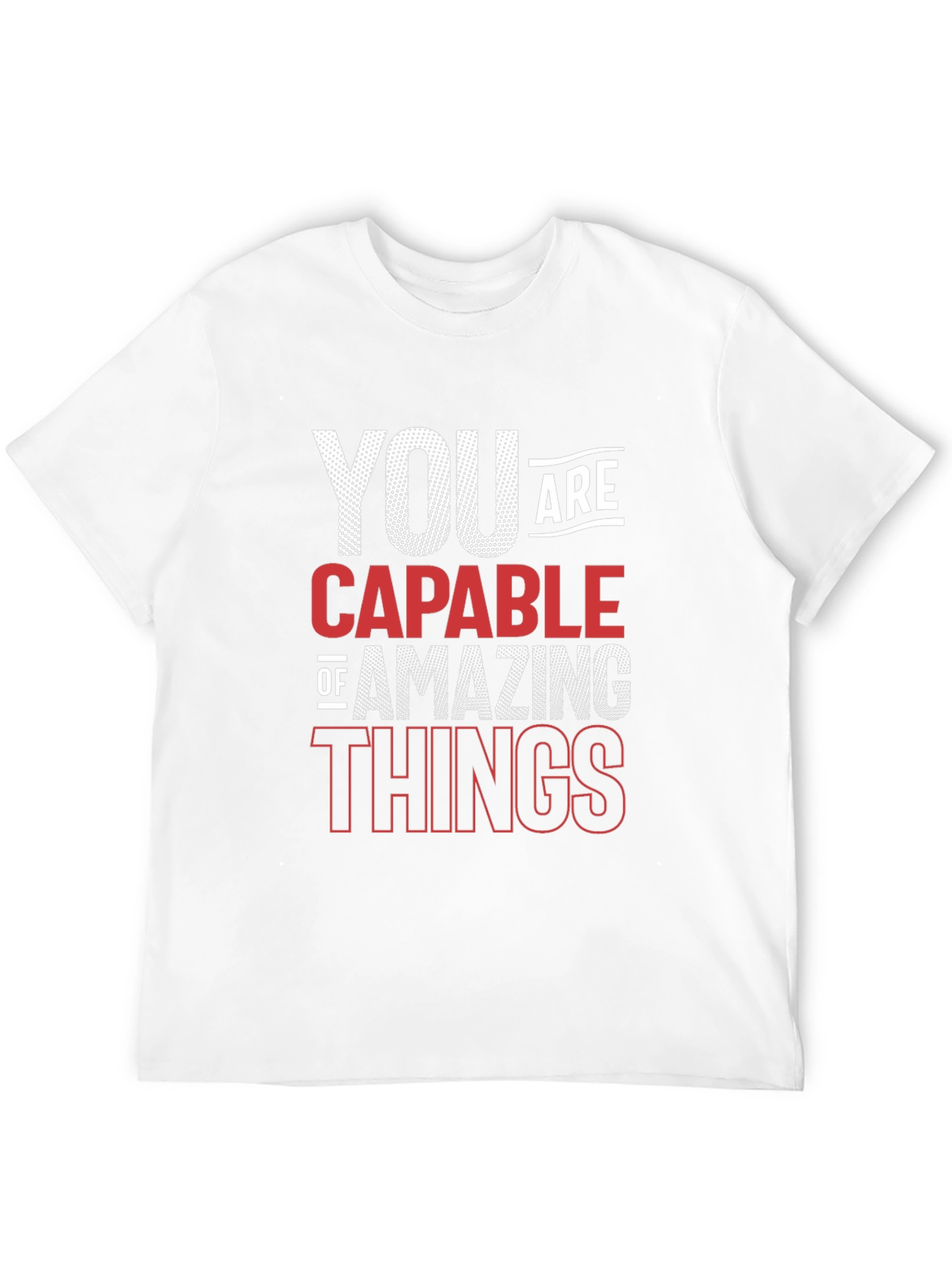 Black Motivational Graphic Tee - You Are Capable view 12