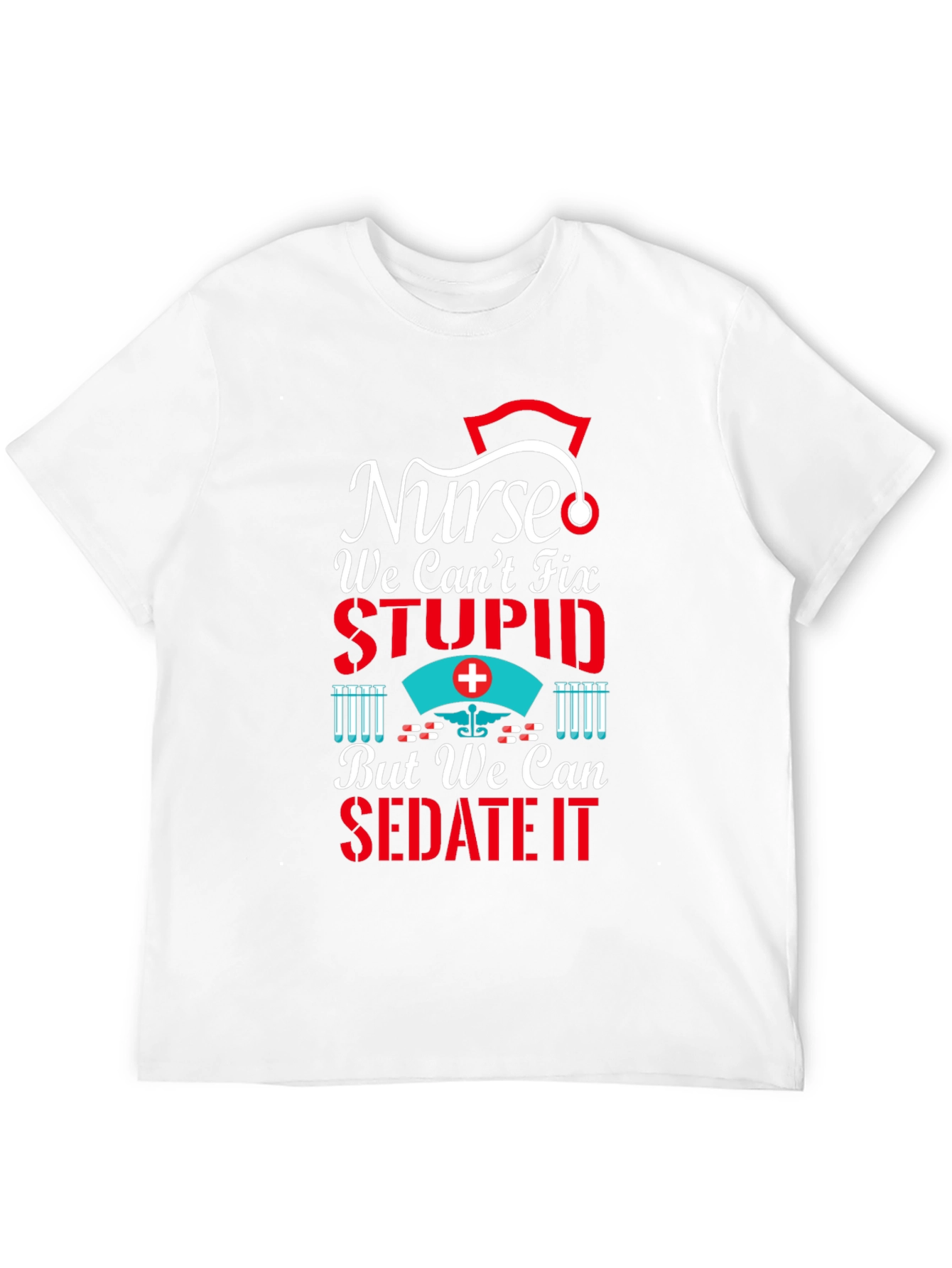 Black Nurse We Can't Fix Stupid T-Shirt view 12