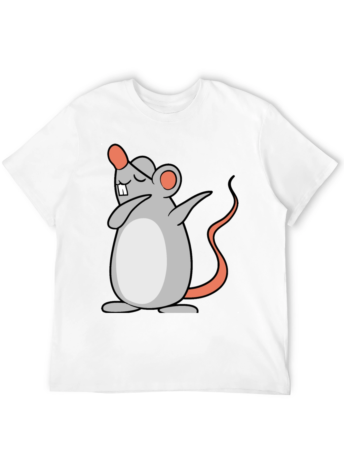 Black Dabbing Mouse Graphic Tee - Black Cotton T-Shirt view 12