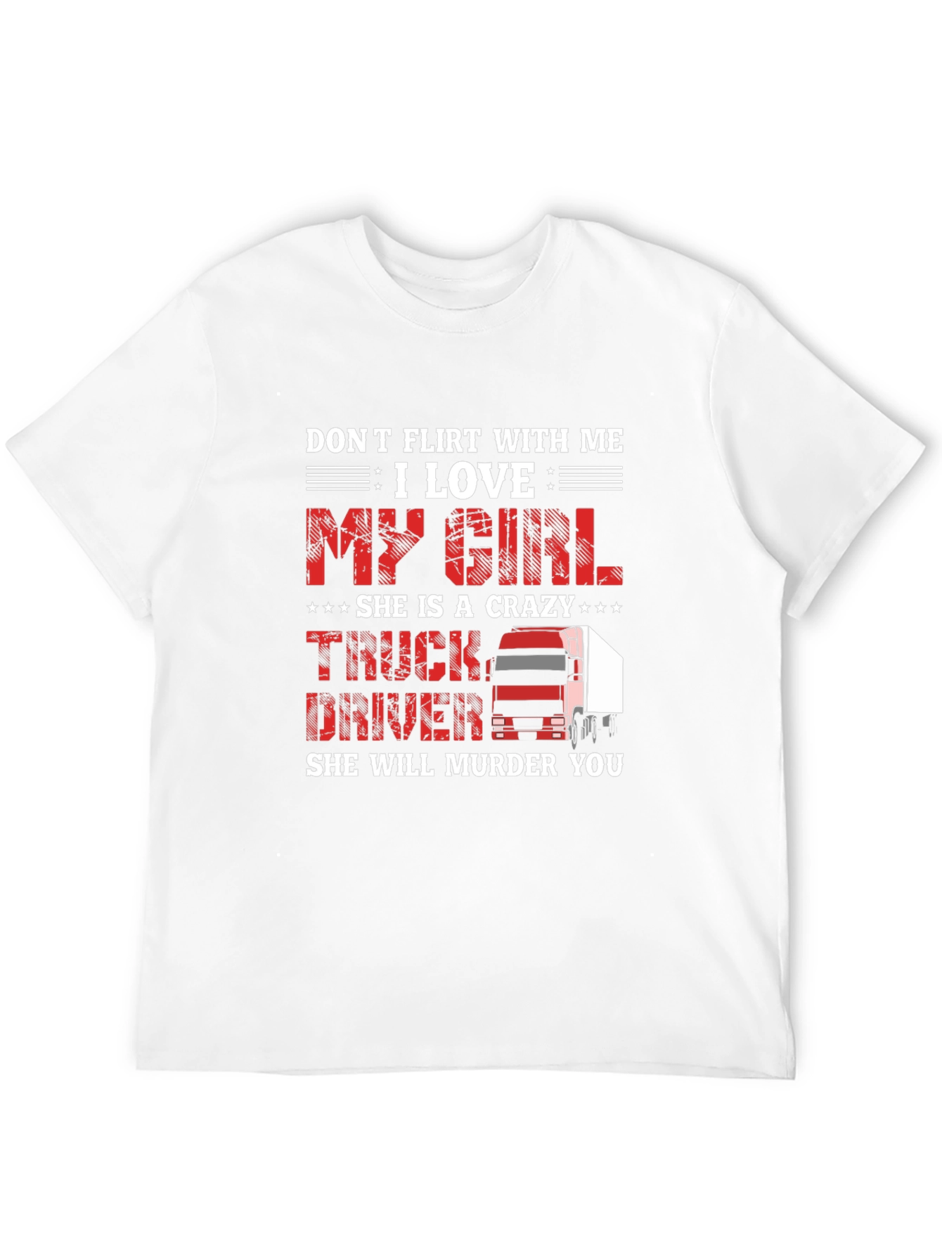 Black Crazy Trucker Girlfriend Graphic Tee view 12