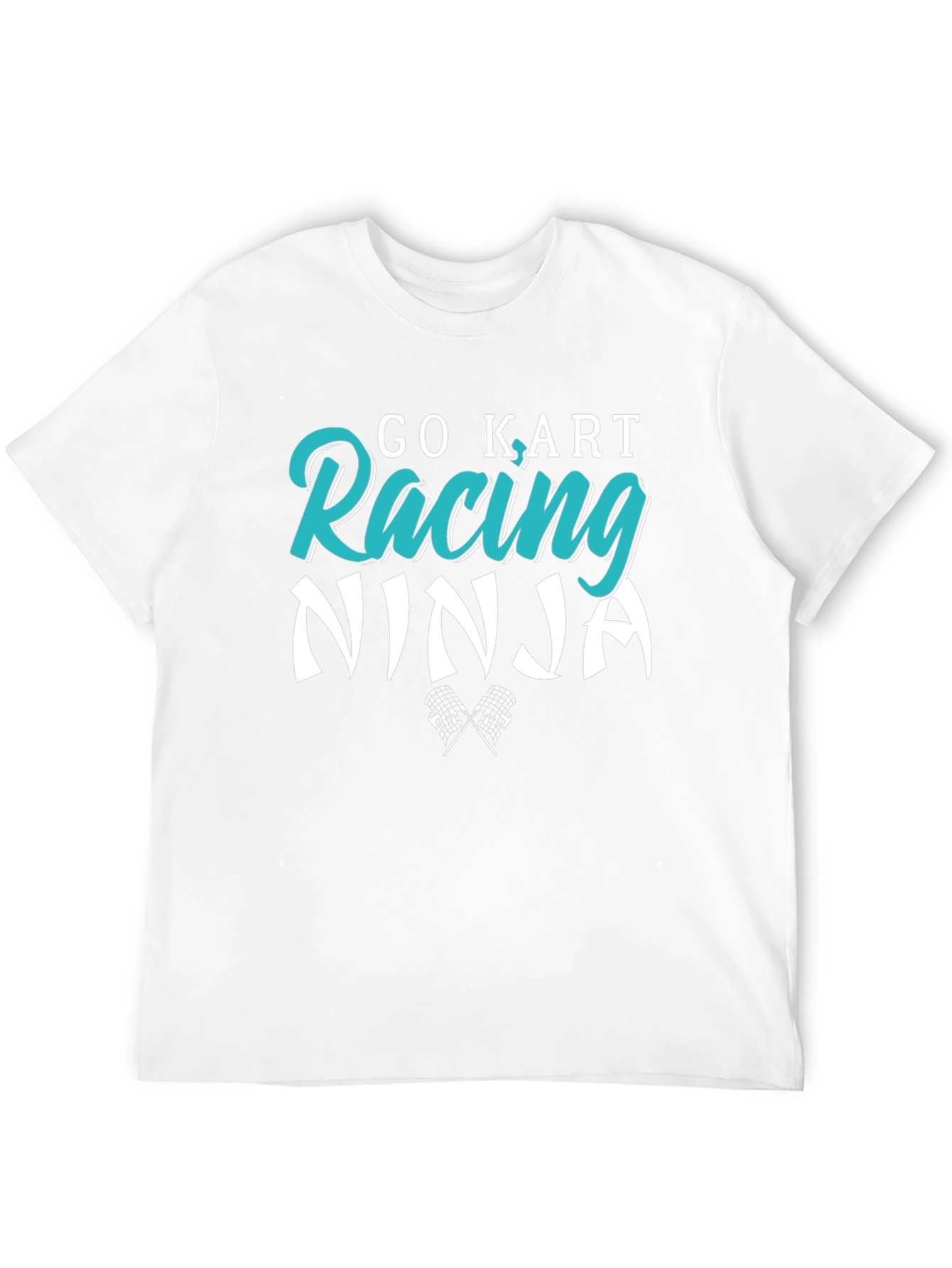 Black Go Kart Racing Ninja T-Shirt - Black view 12